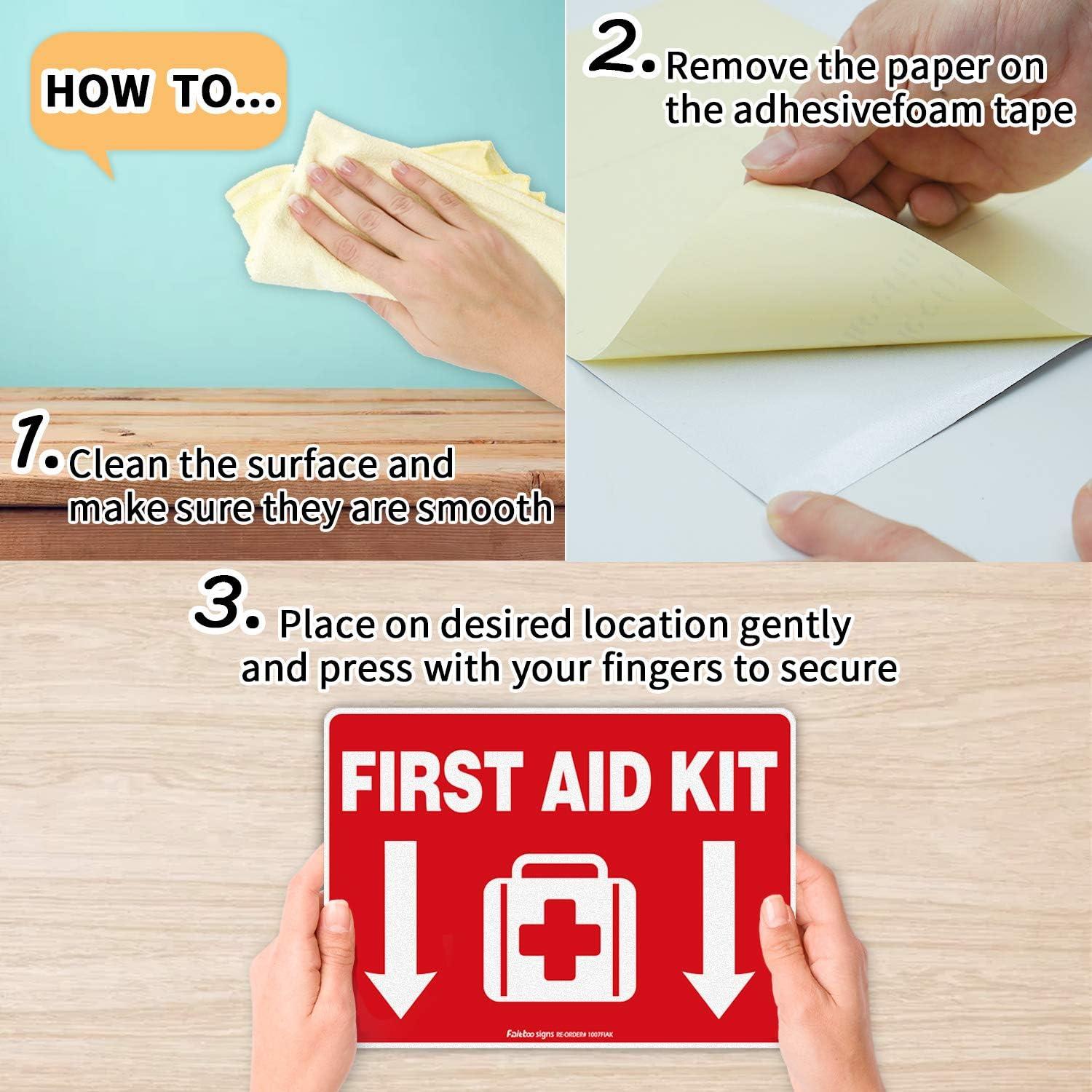 Calcomanías de Kit de Primeros Auxilios Faittoo - Paquete de 4