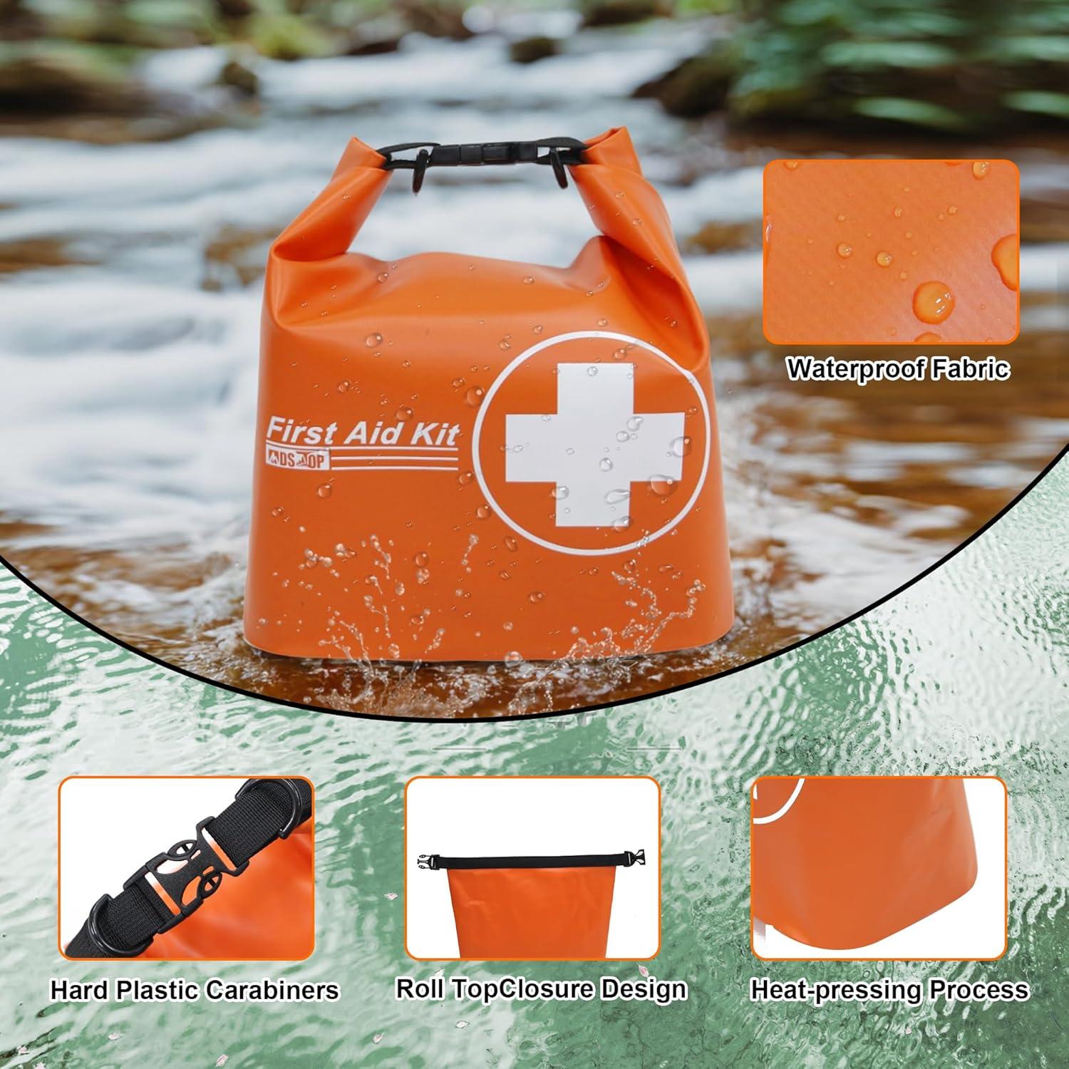 Kit de Primeros Auxilios Impermeable MDSTOP 137 Piezas Naranja