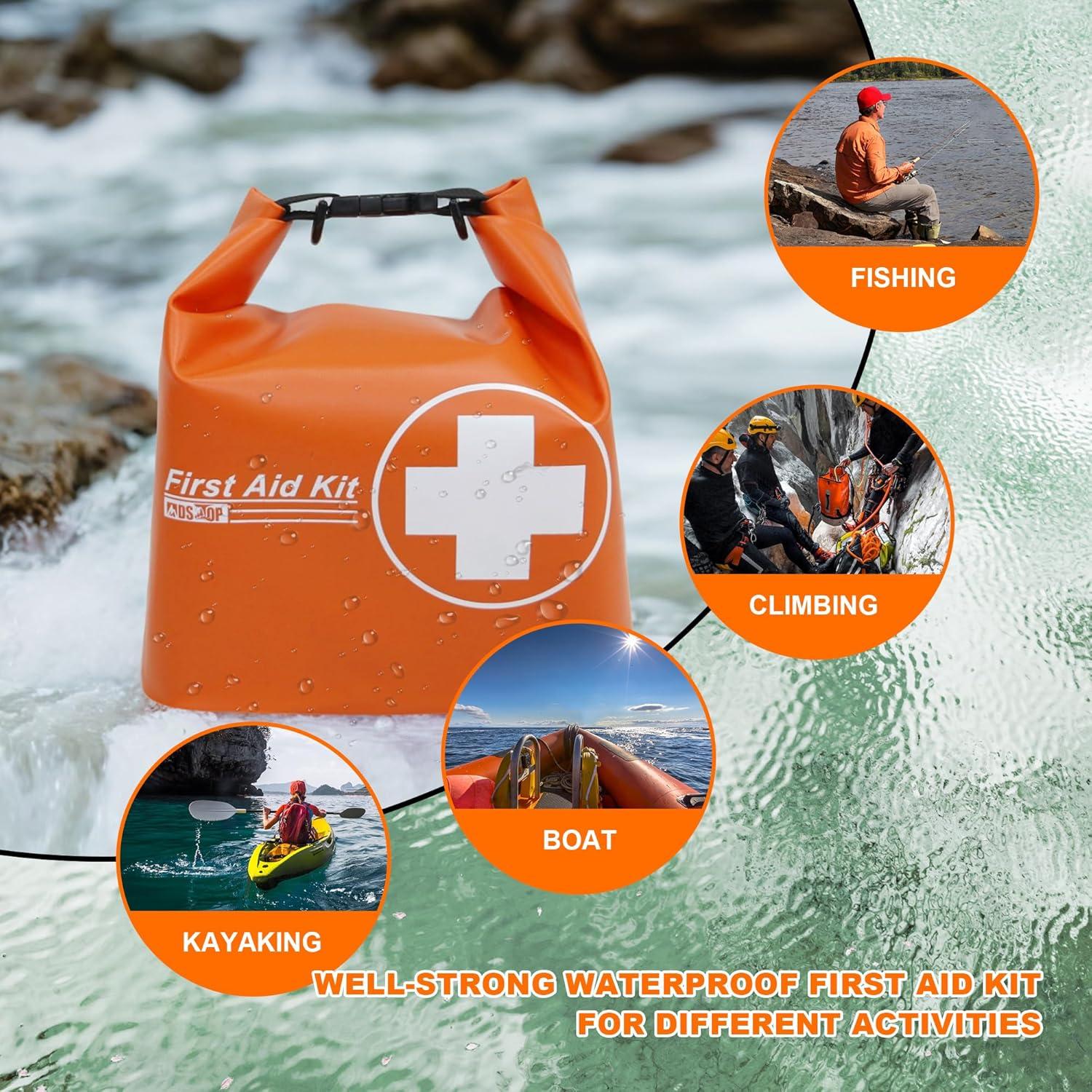 Kit de Primeros Auxilios Impermeable MDSTOP 137 Piezas Naranja