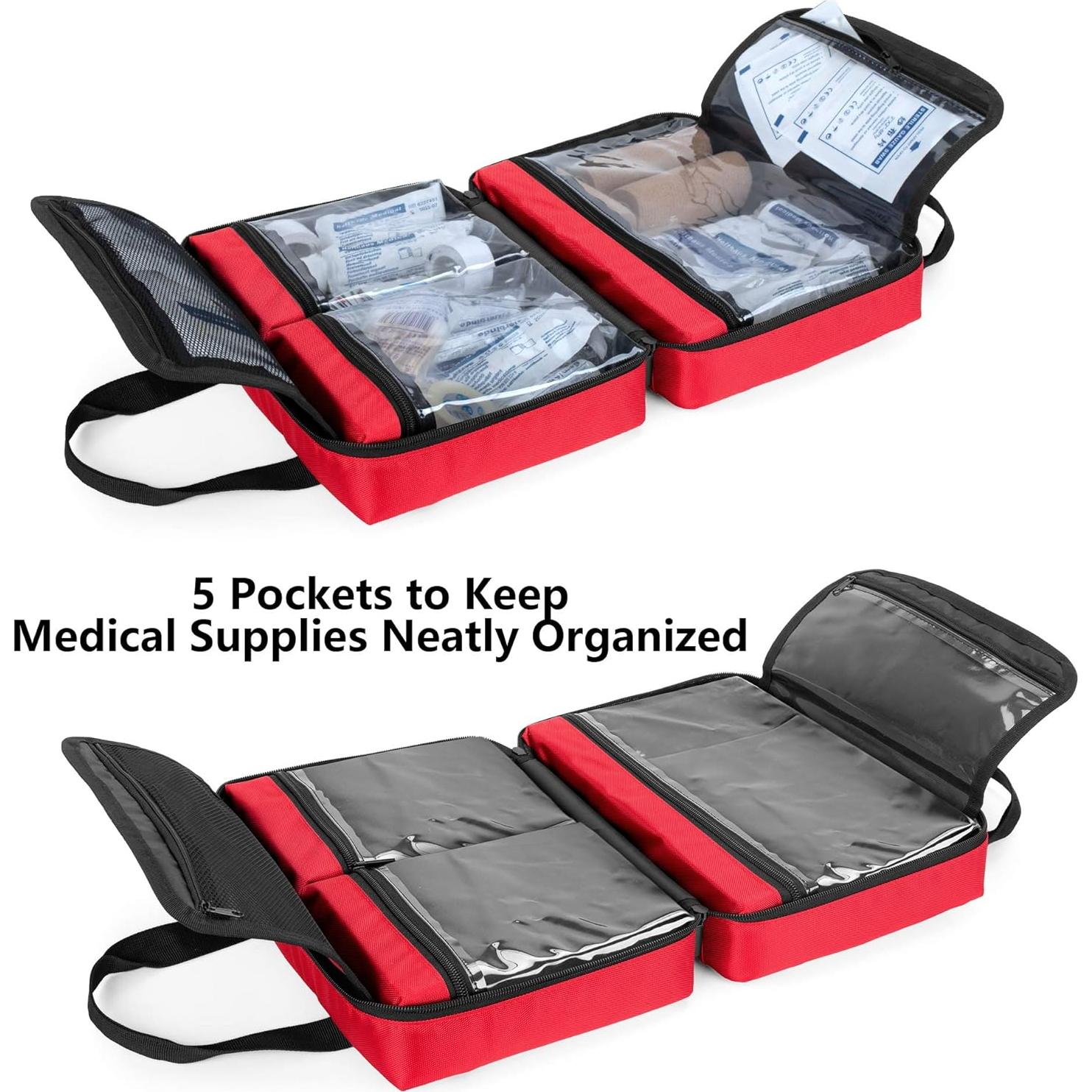 Bolsa de Primeros Auxilios Trunab Roja 29x10.9x20.1 cm