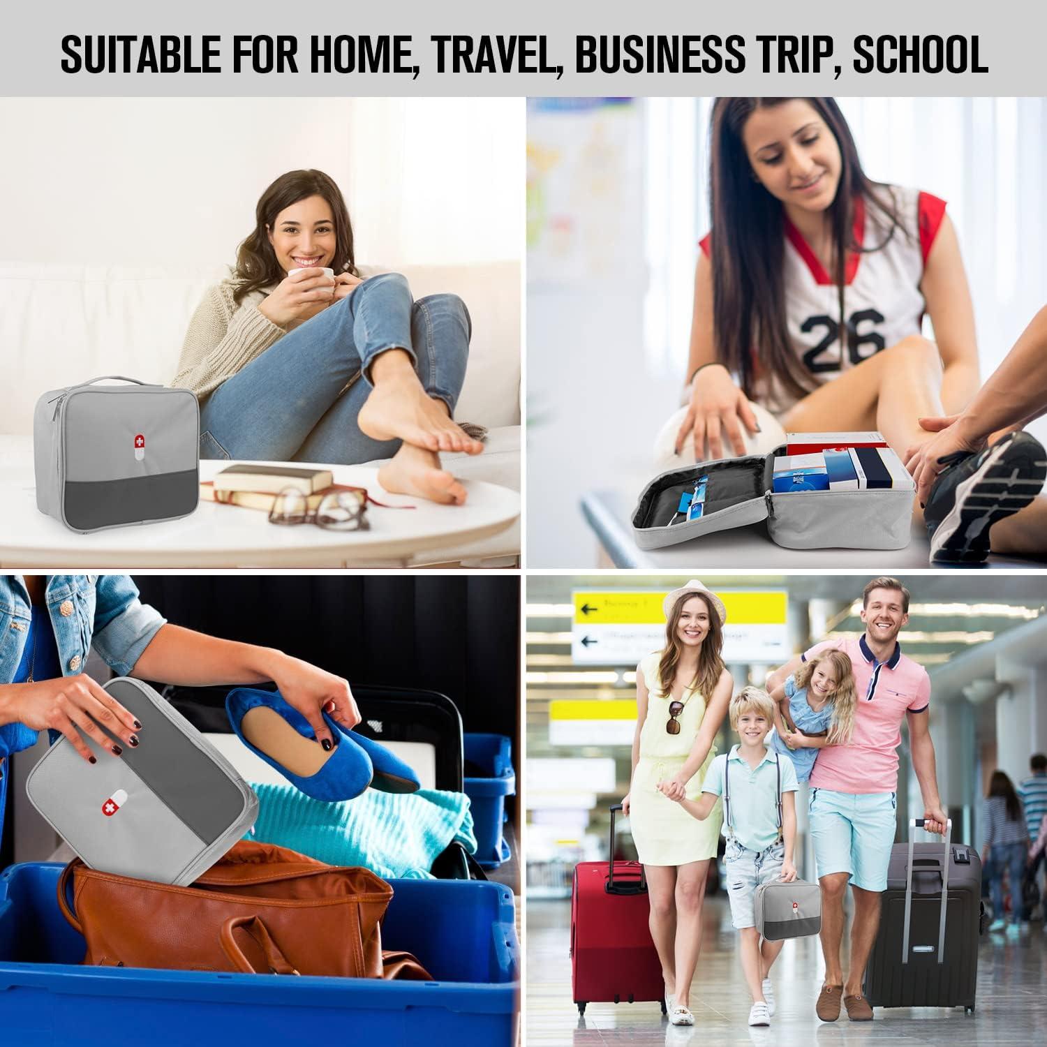 Bolsa de Primeros Auxilios Vacía PKQP 26.9x22.9 cm Gris