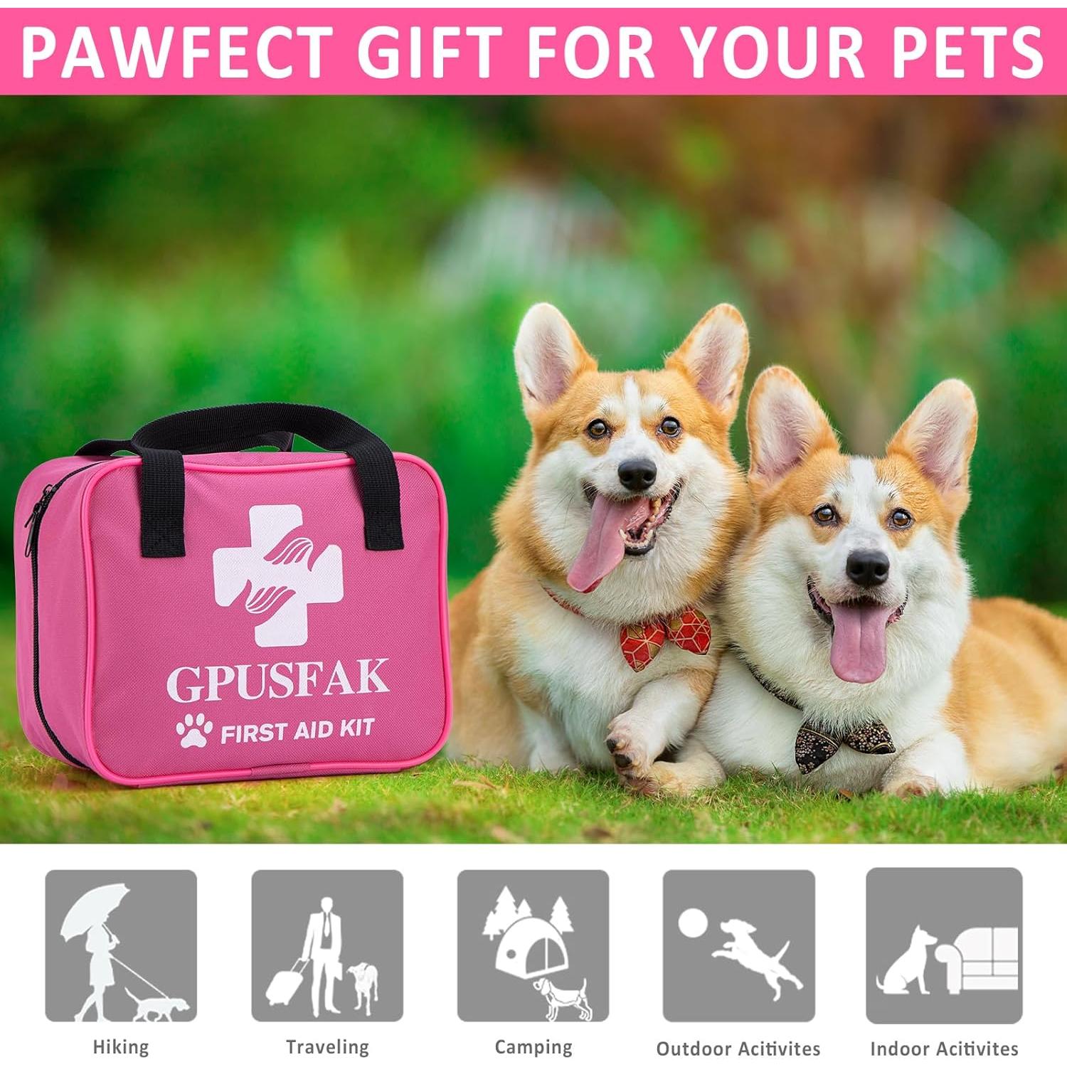 Kit de Primeros Auxilios para Mascotas GPUSFAK 136 Piezas