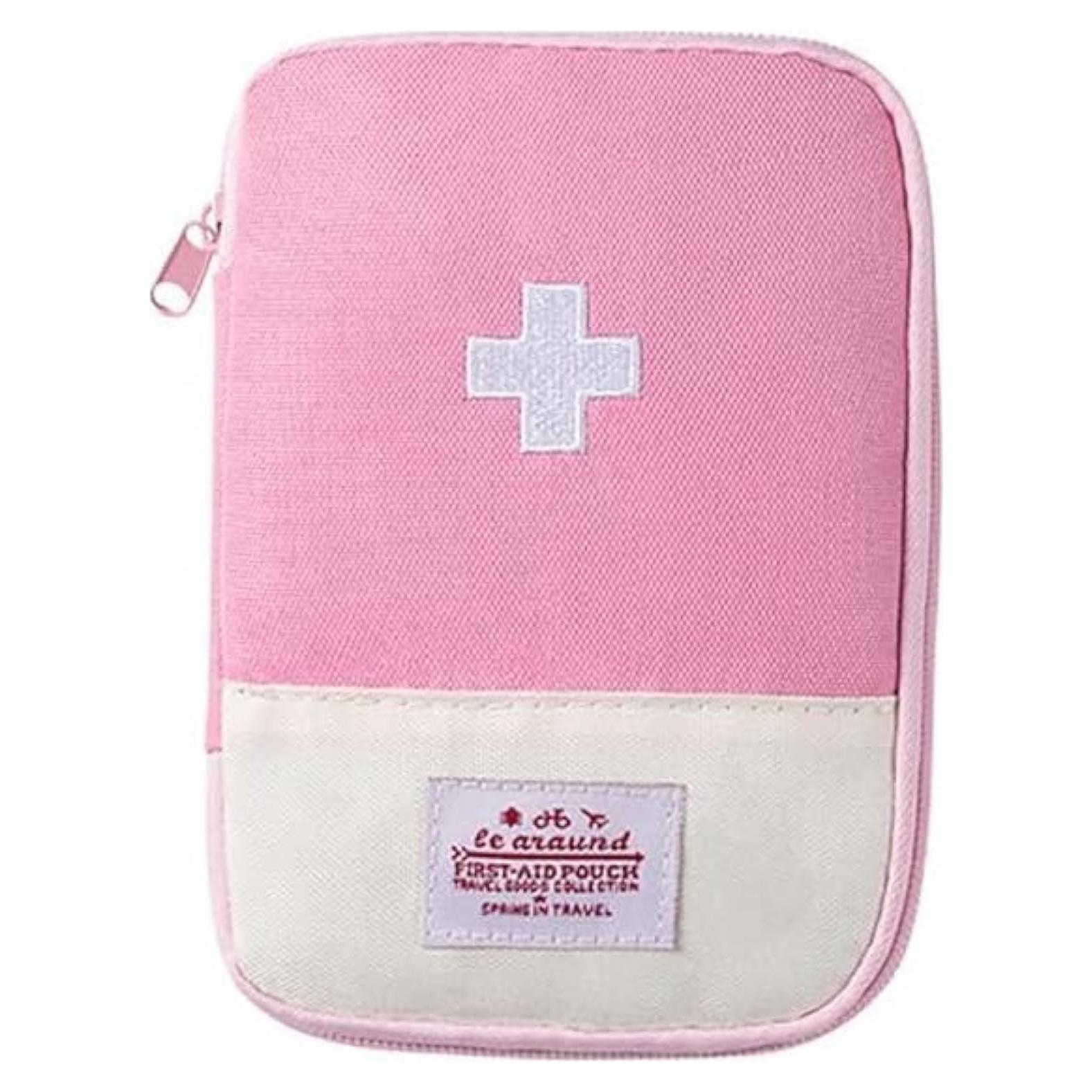 Bolsa de Primeros Auxilios Rosa Vacía aoukoslt Compacta 2.5x0.5cm