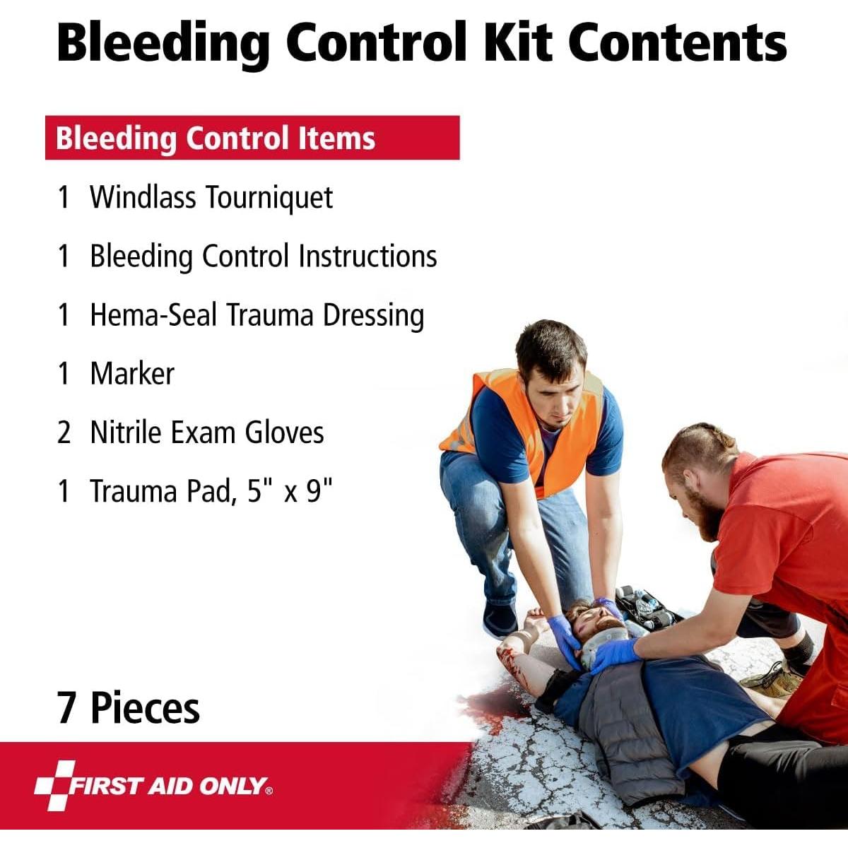 Kit de Control de Sangrado First Aid Only 91512 - 7 Piezas para Heridas