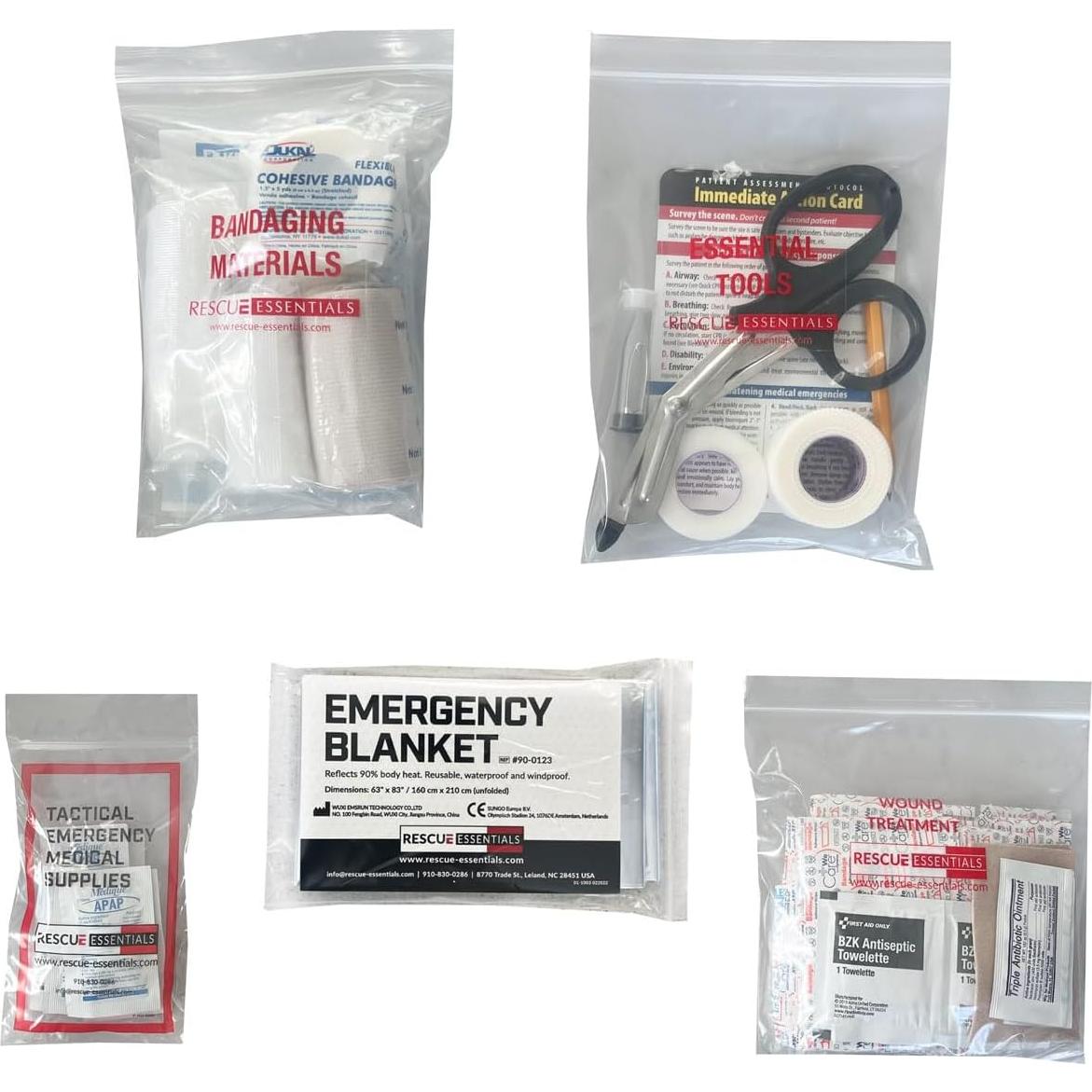 Kit de Primeros Auxilios WFA Rescue Essentials - Compacto y Completo
