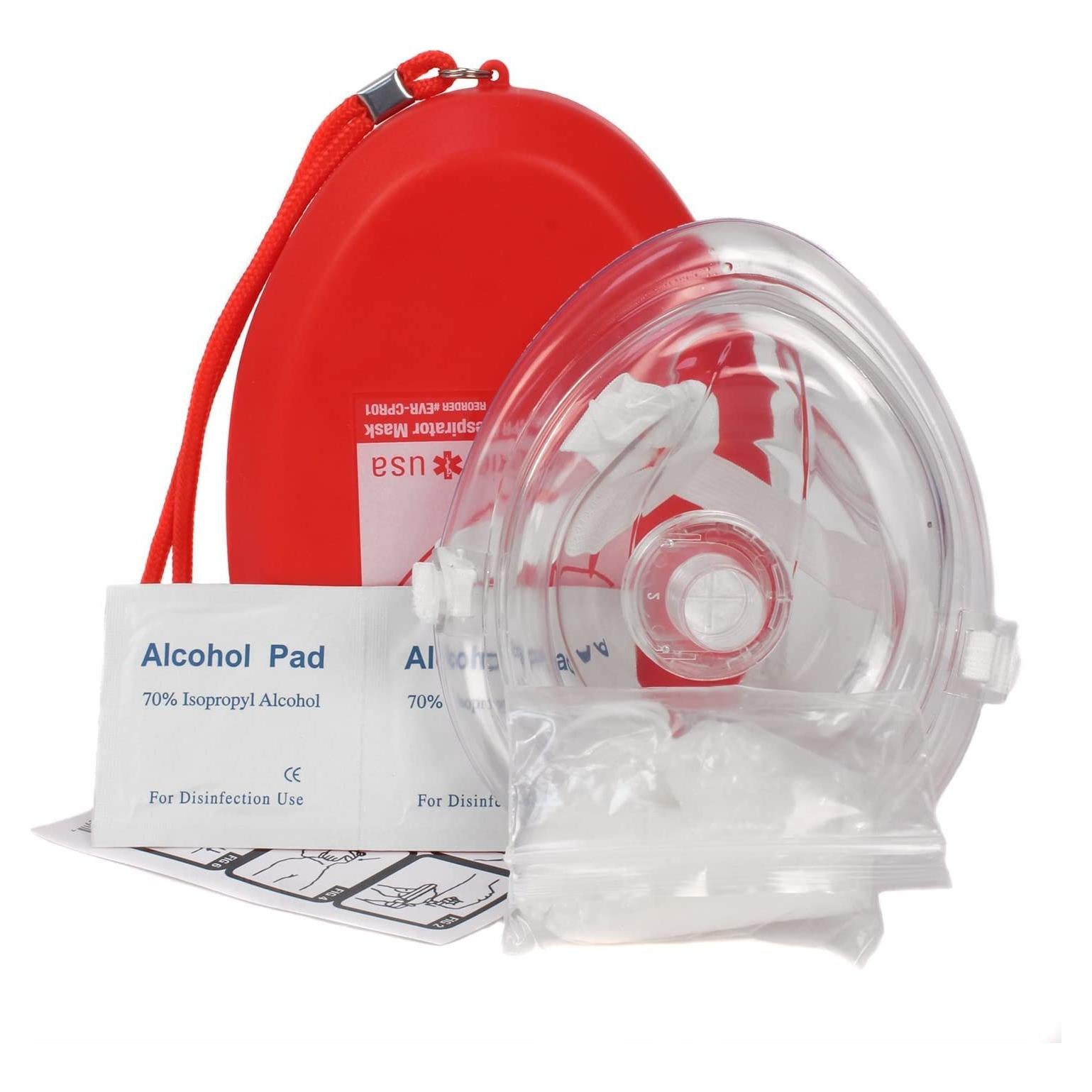 Máscara de Rescate CPR Ever Ready First Aid - Paquete de 2