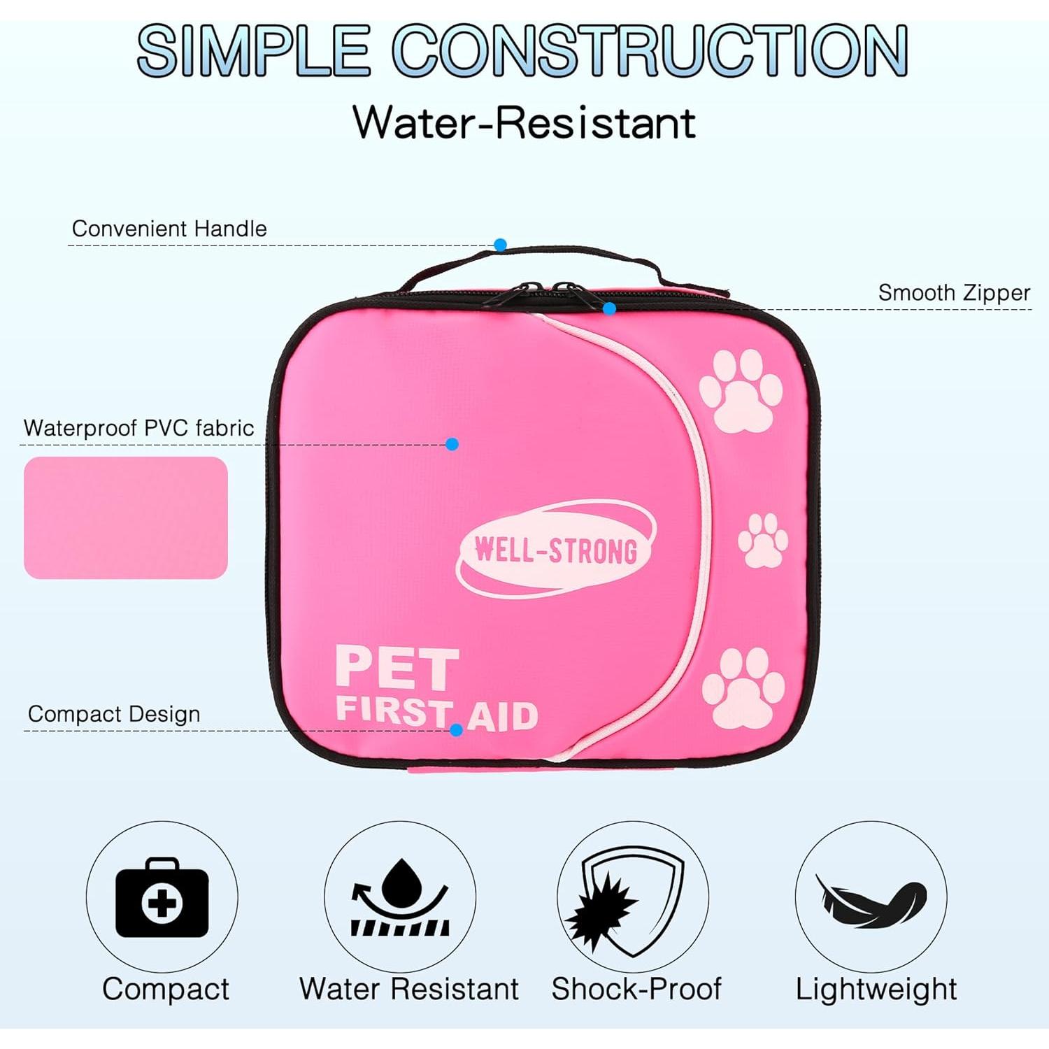 Kit de Primeros Auxilios para Mascotas WELL-STRONG - Viaje y Emergencias