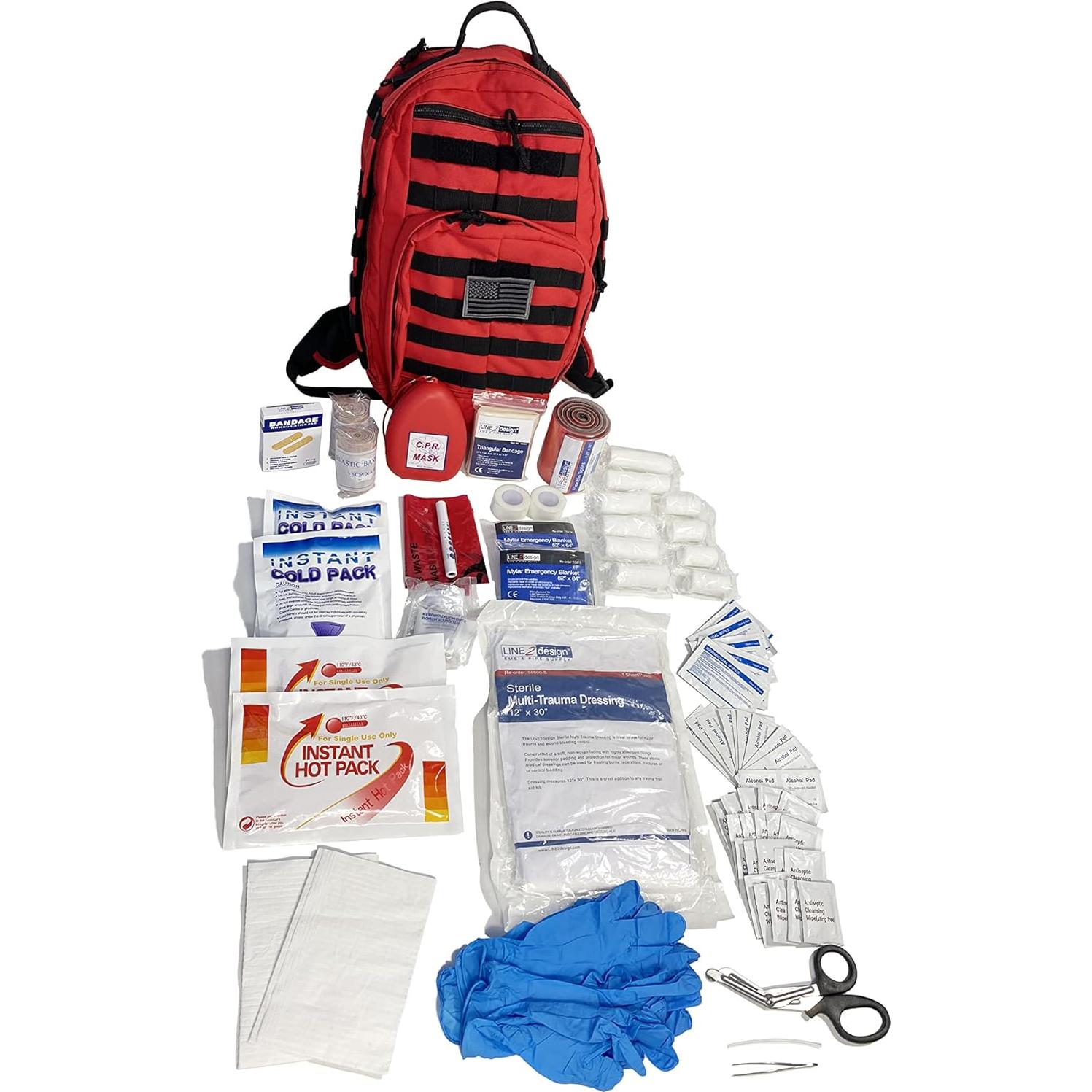 Kit de Primeros Auxilios Táctico LINE2design - Mochila Molle 43x31cm