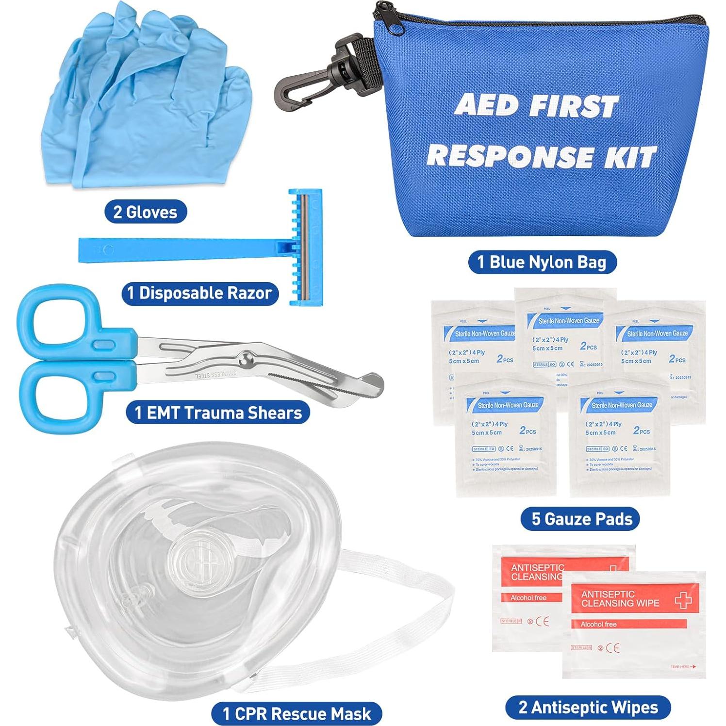 Kit de Primeros Auxilios Skillssist con Máscara CPR y Accesorios