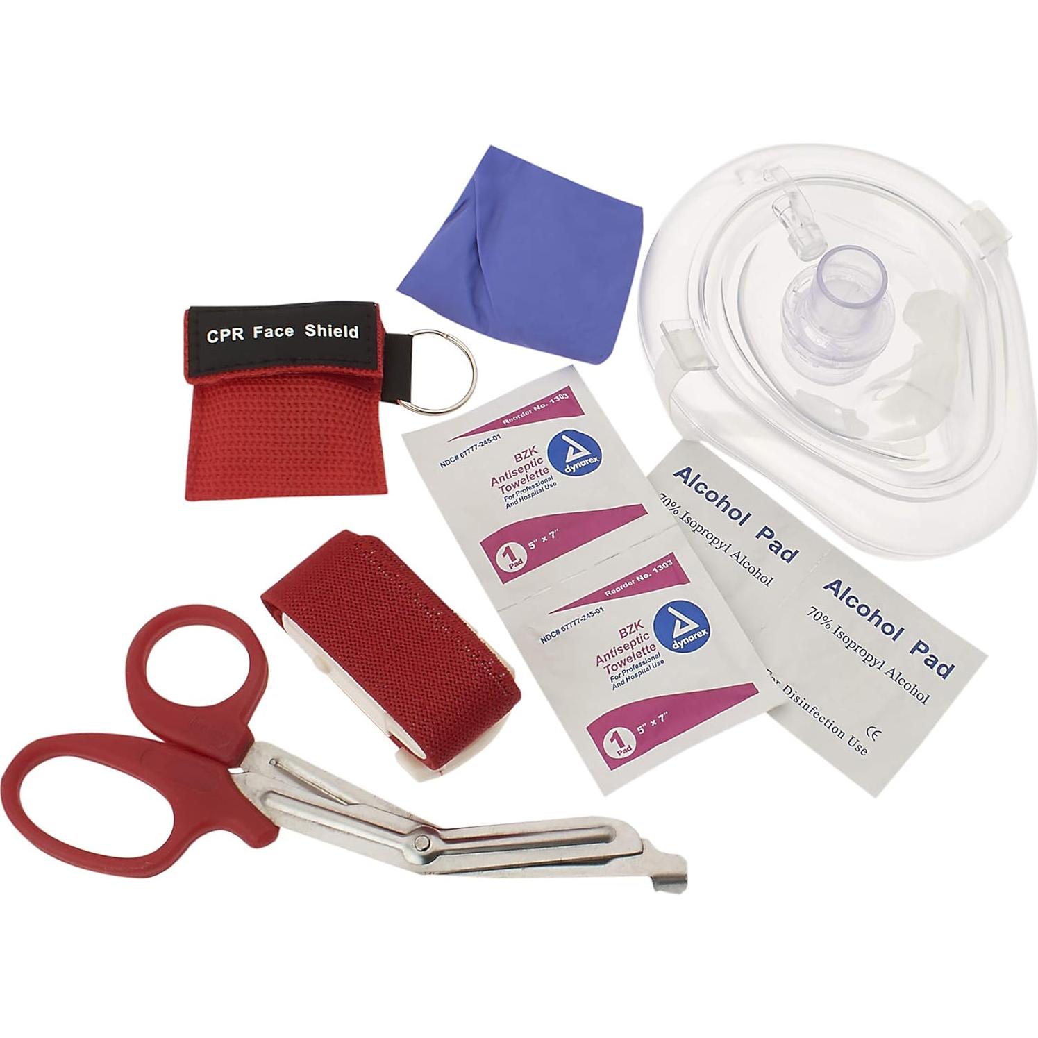 Kit de Primeros Auxilios ASA Techmed - 2 Paquetes con Máscara CPR