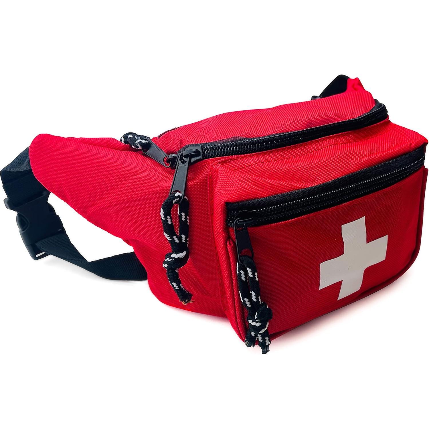 Riñonera de Socorrista Roja EMS XTRM con Silbato y 5 Bolsas