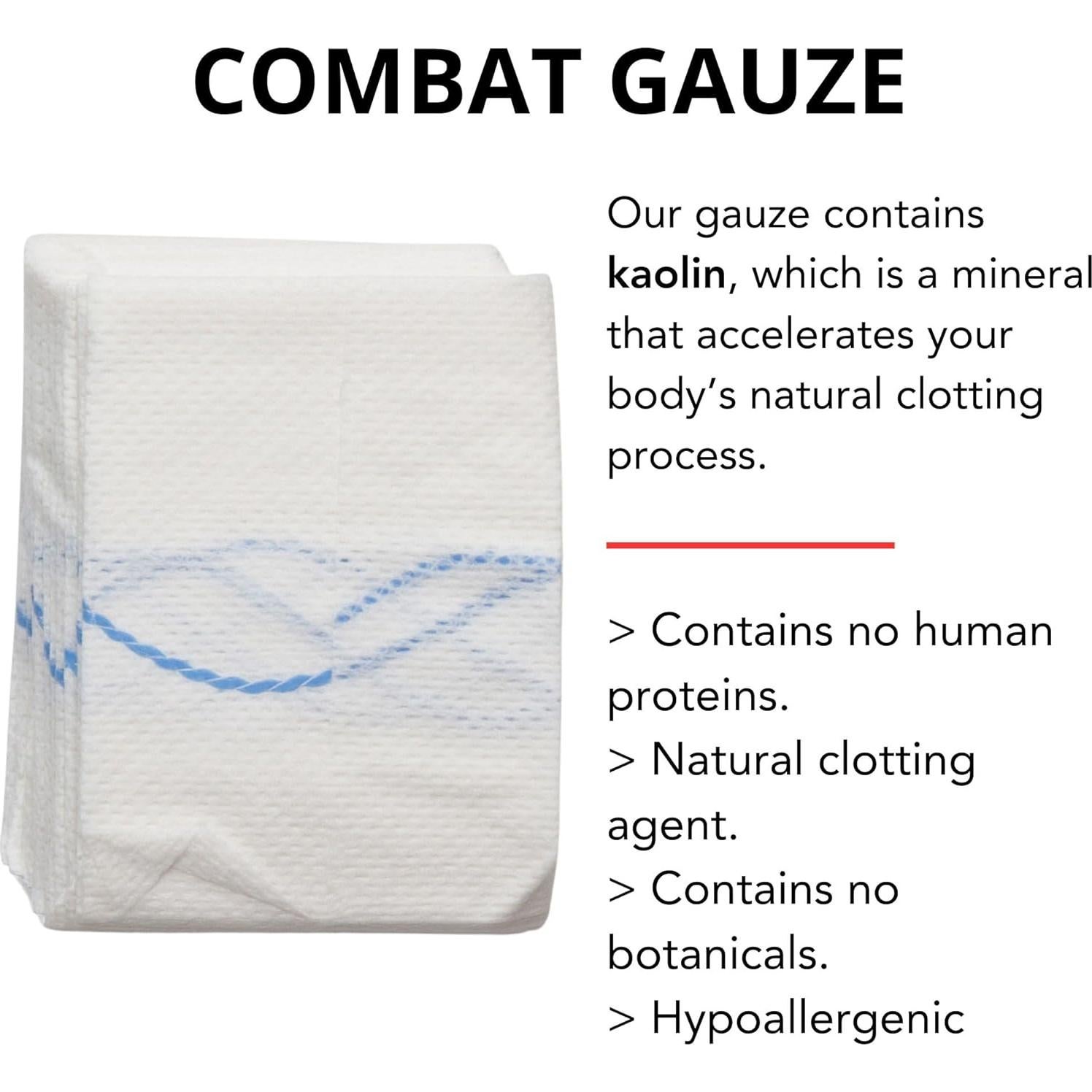 Gasa Hemostática Charter Tactical 7.62x3.81m para Control Sangrado