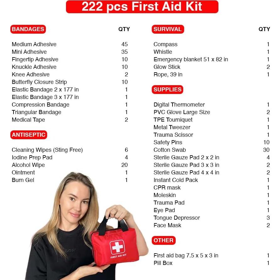 Kit de Supervivencia ISOP 32 Piezas Mochila Emergencia Camping