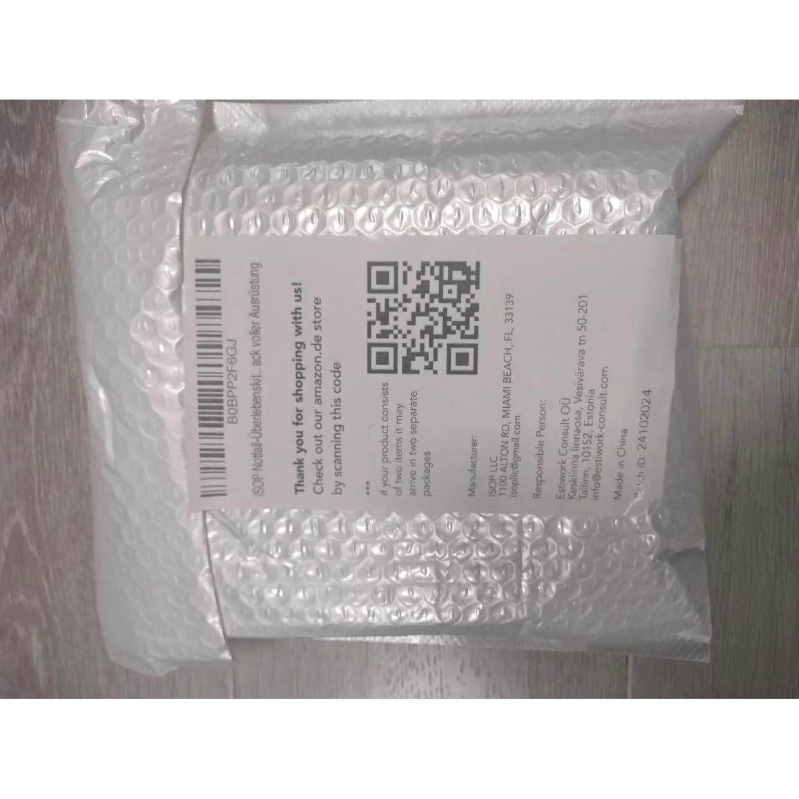 Kit de Supervivencia ISOP 32 Piezas Mochila Emergencia Camping