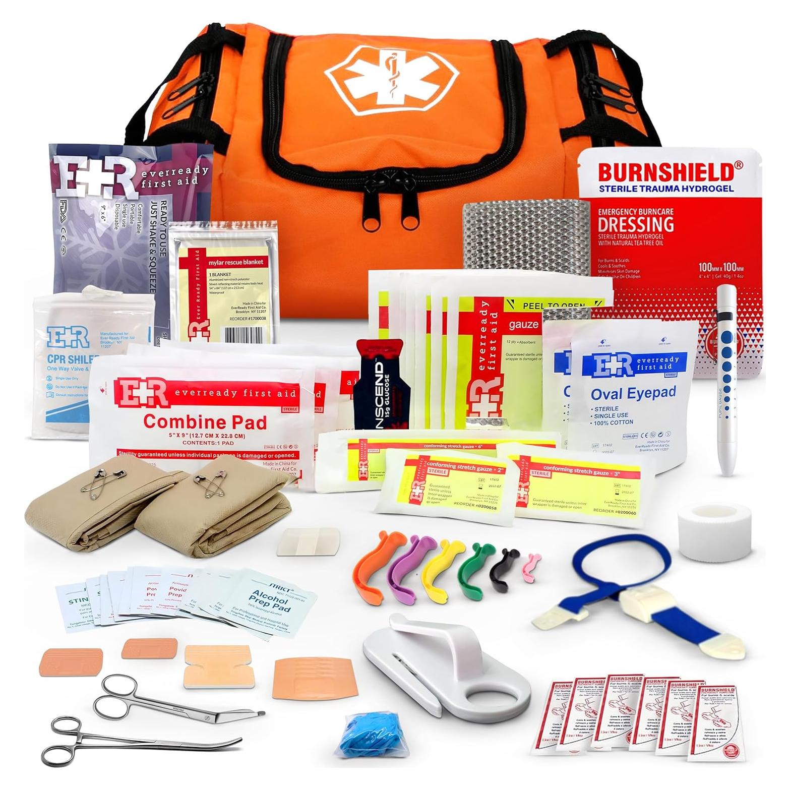 Kit de Primeros Auxilios Trauma Dixie EMS - Bolsa Naranja 25.4x20.3x15.2 cm