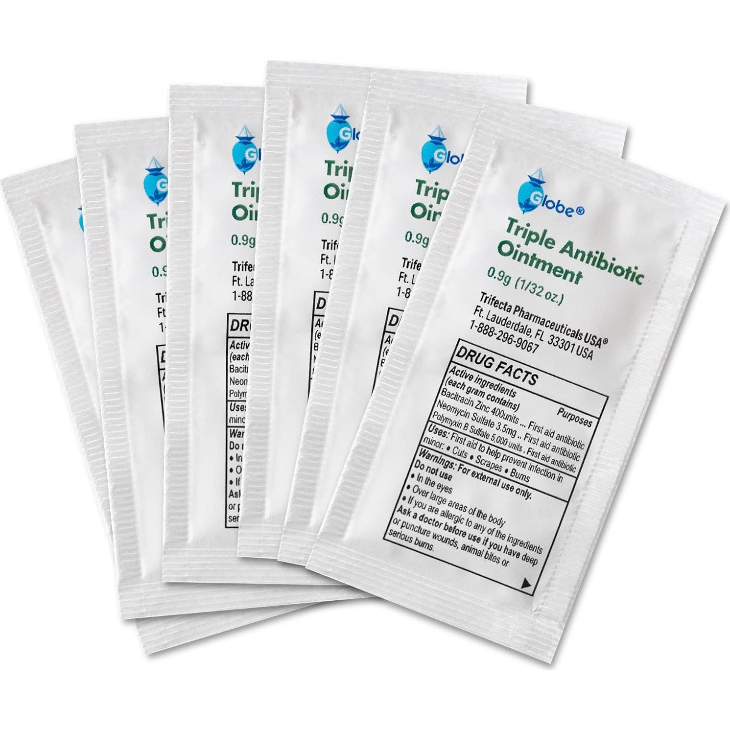 Ungüento Antibiótico Triple Globo - 25 Paquetes de 0.9g