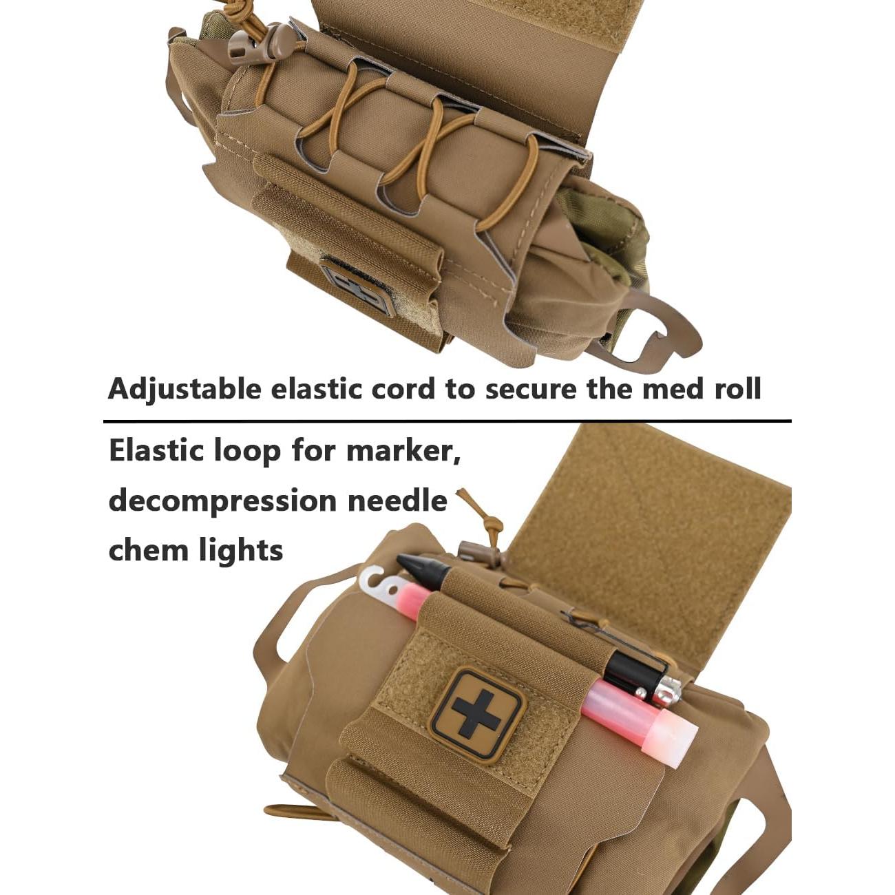 Bolsa IFAK SABADO Marrón Coyote 19x6x29cm Kit Primeros Auxilios