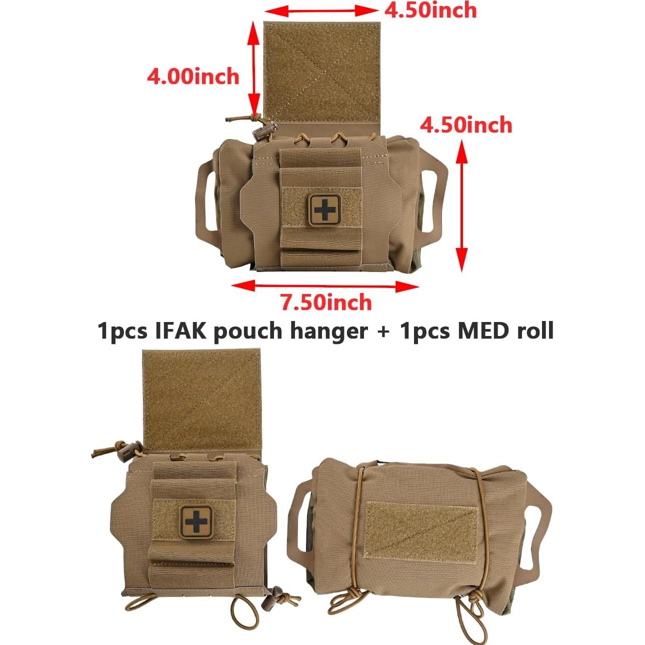 Bolsa IFAK SABADO Marrón Coyote 19x6x29cm Kit Primeros Auxilios
