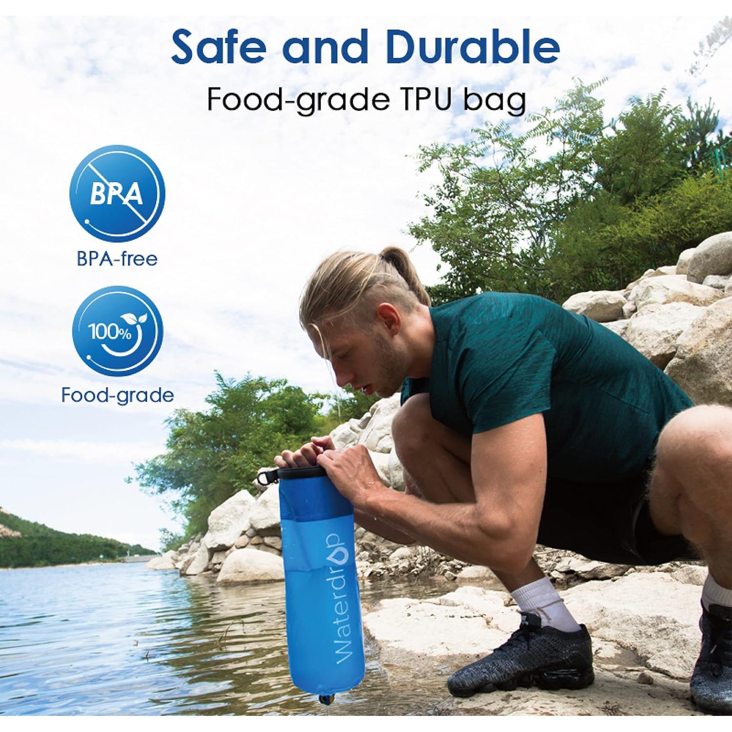 Bolsa de Agua por Gravedad Waterdrop 5.68L Plegable para Camping