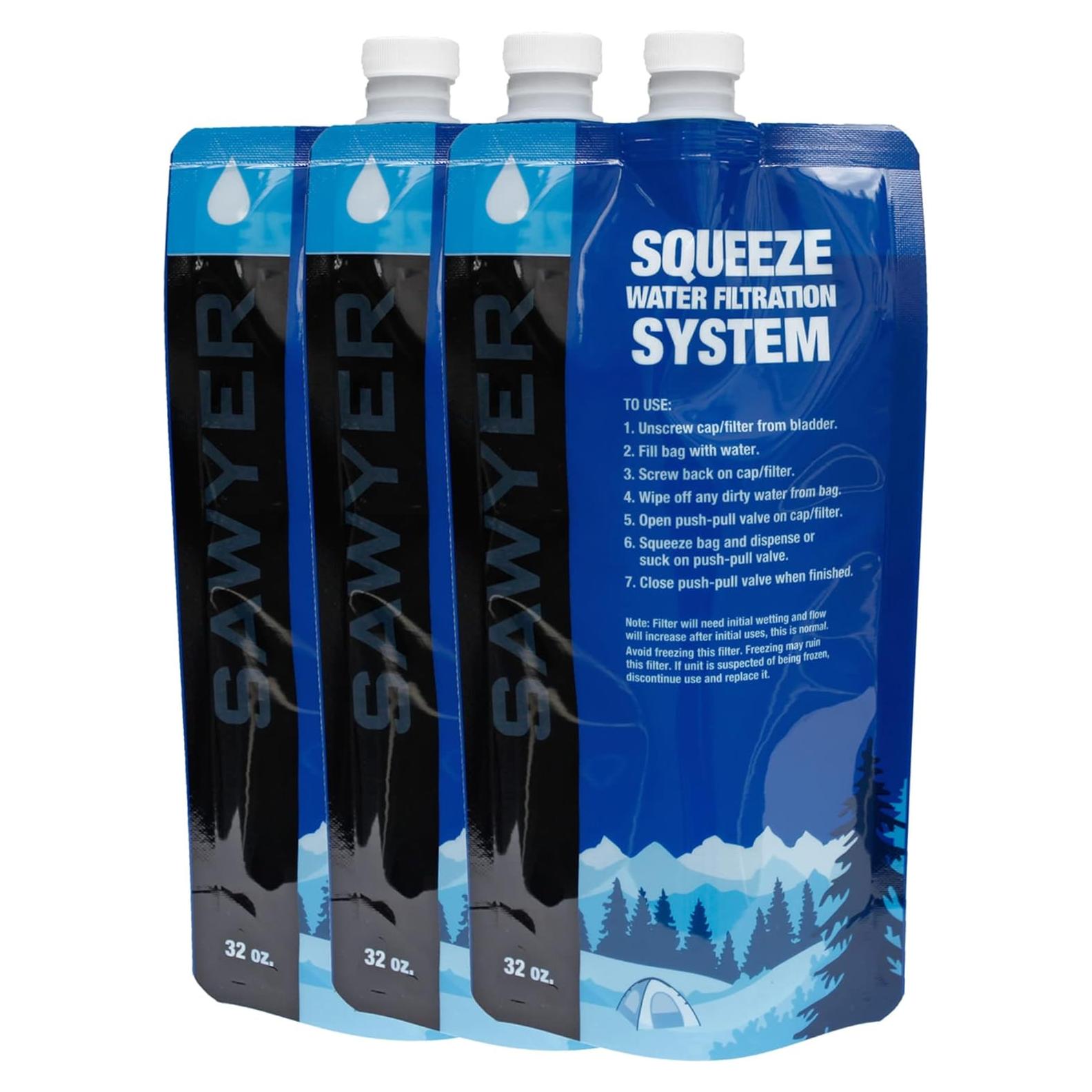 Bolsas Apretables Sawyer para Filtración de Agua 0.95 L