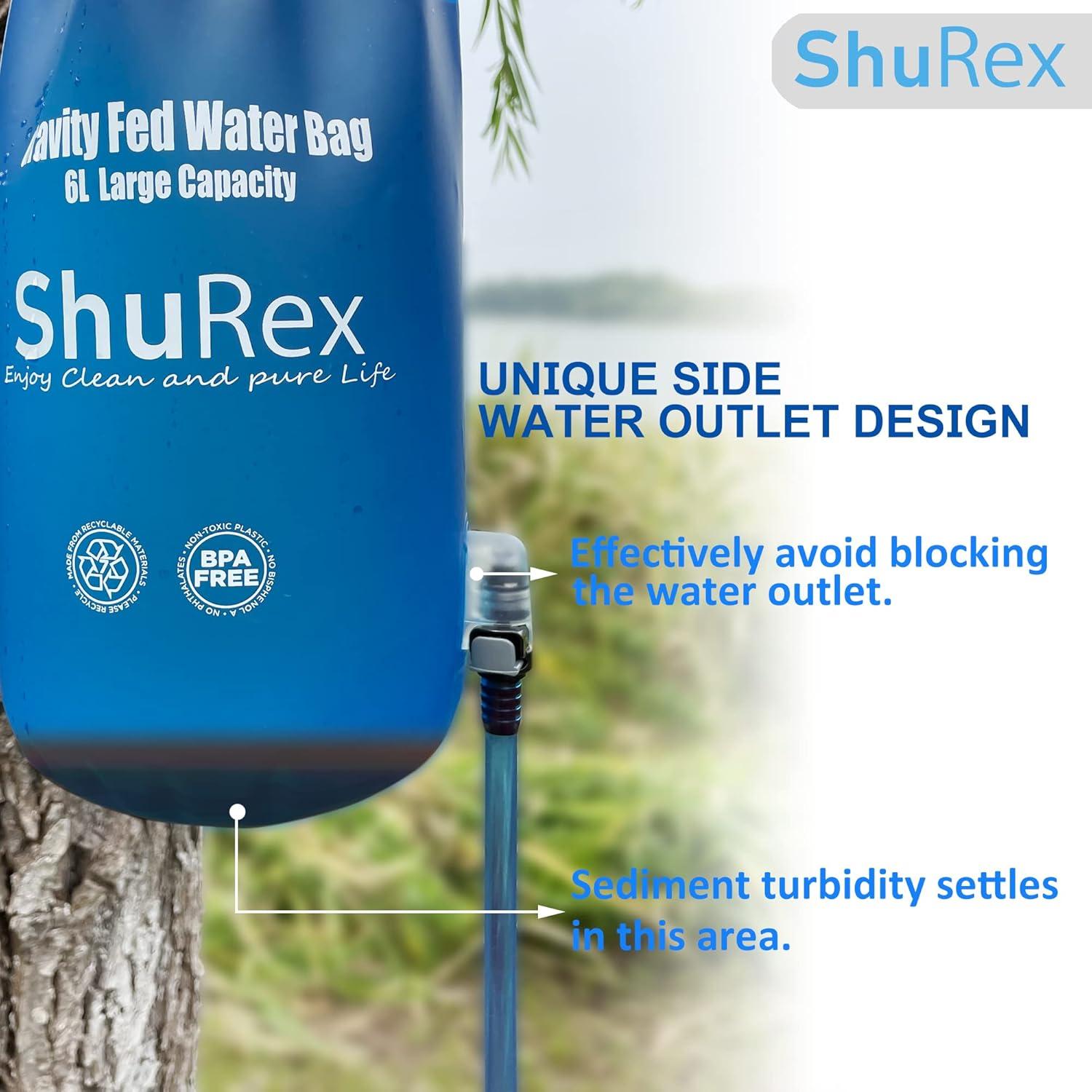 Bolsa de Agua por Gravedad ShuRex 6L Libre de BPA Plegable