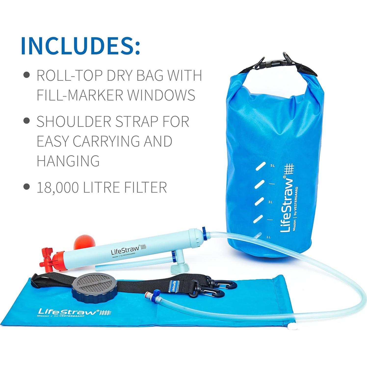 Purificador de Agua Gravity-Fed LifeStraw Mission 12L