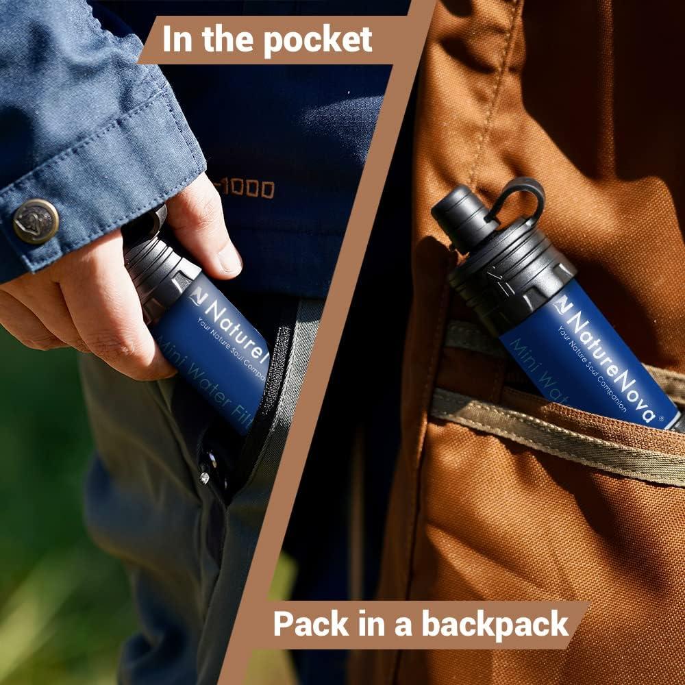 Filtro de Agua Mini NatureNova Portátil 4 Unidades 51.7g