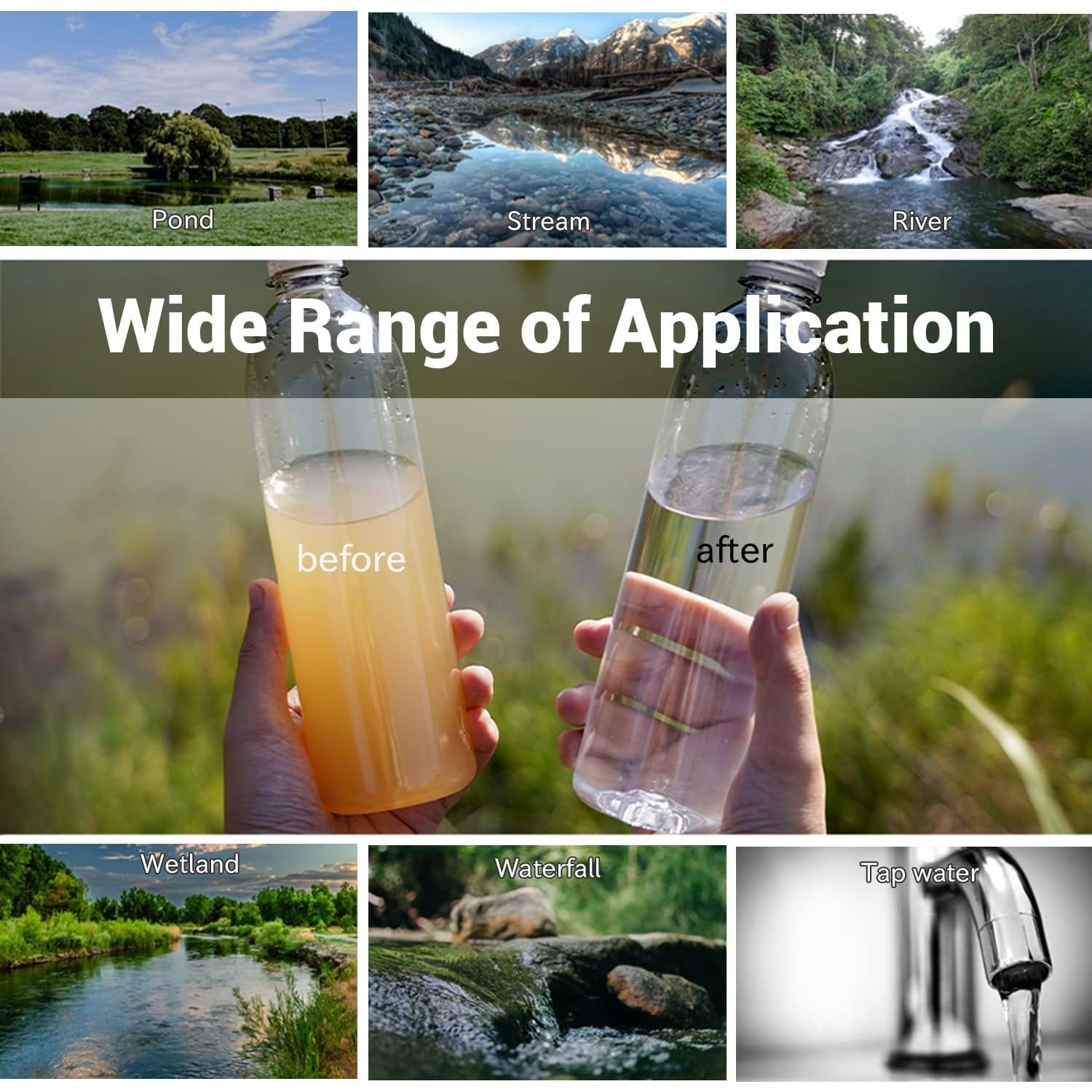 Filtro de Agua Mini NatureNova Portátil 4 Unidades 51.7g