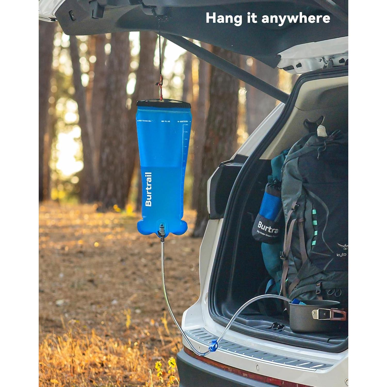 Bolsa de Agua por Gravedad Burtrail 3L Plegable para Camping