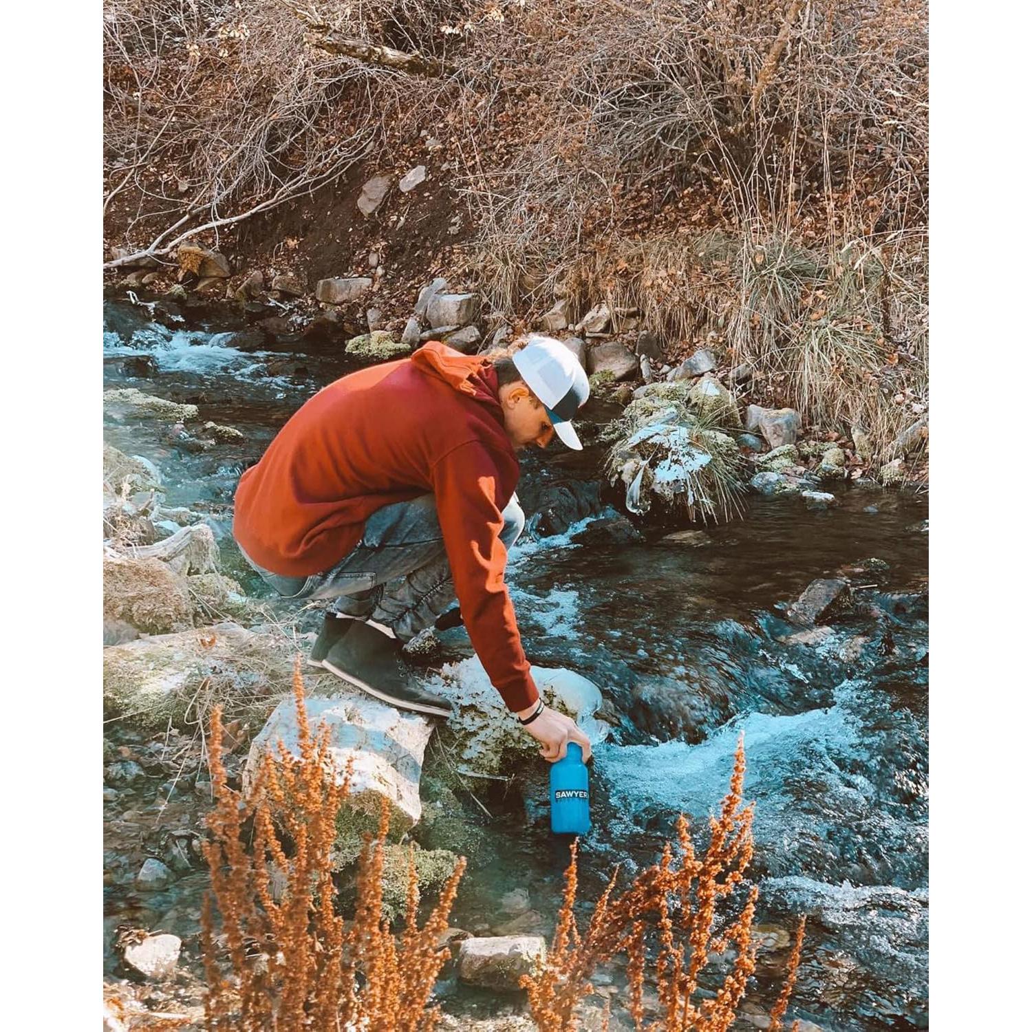 Botella de Agua Sawyer SP140 1L con Filtro 0.1 Micrones