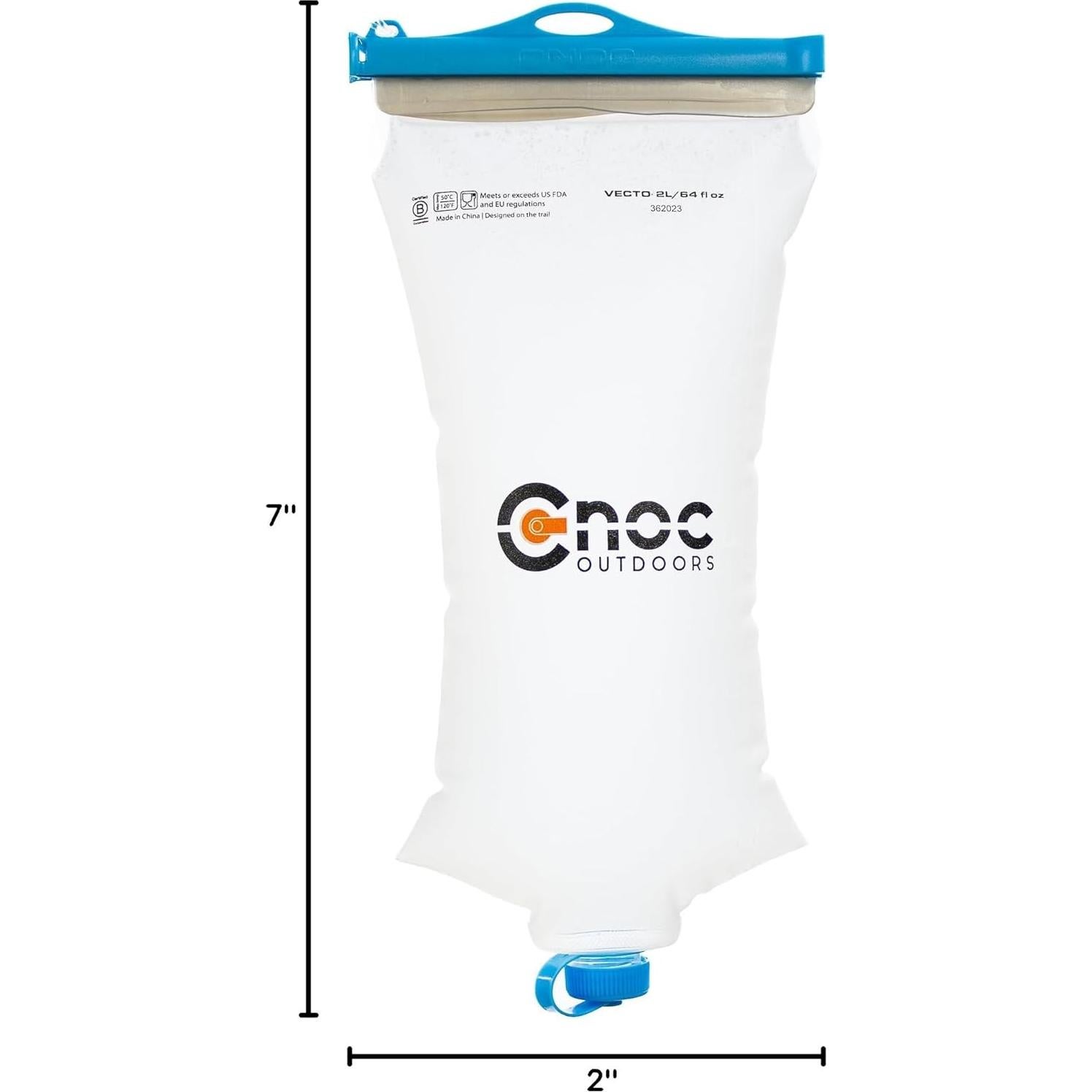 Contenedor de Agua Cnoc Outdoors Vecto 2L Azul 28mm
