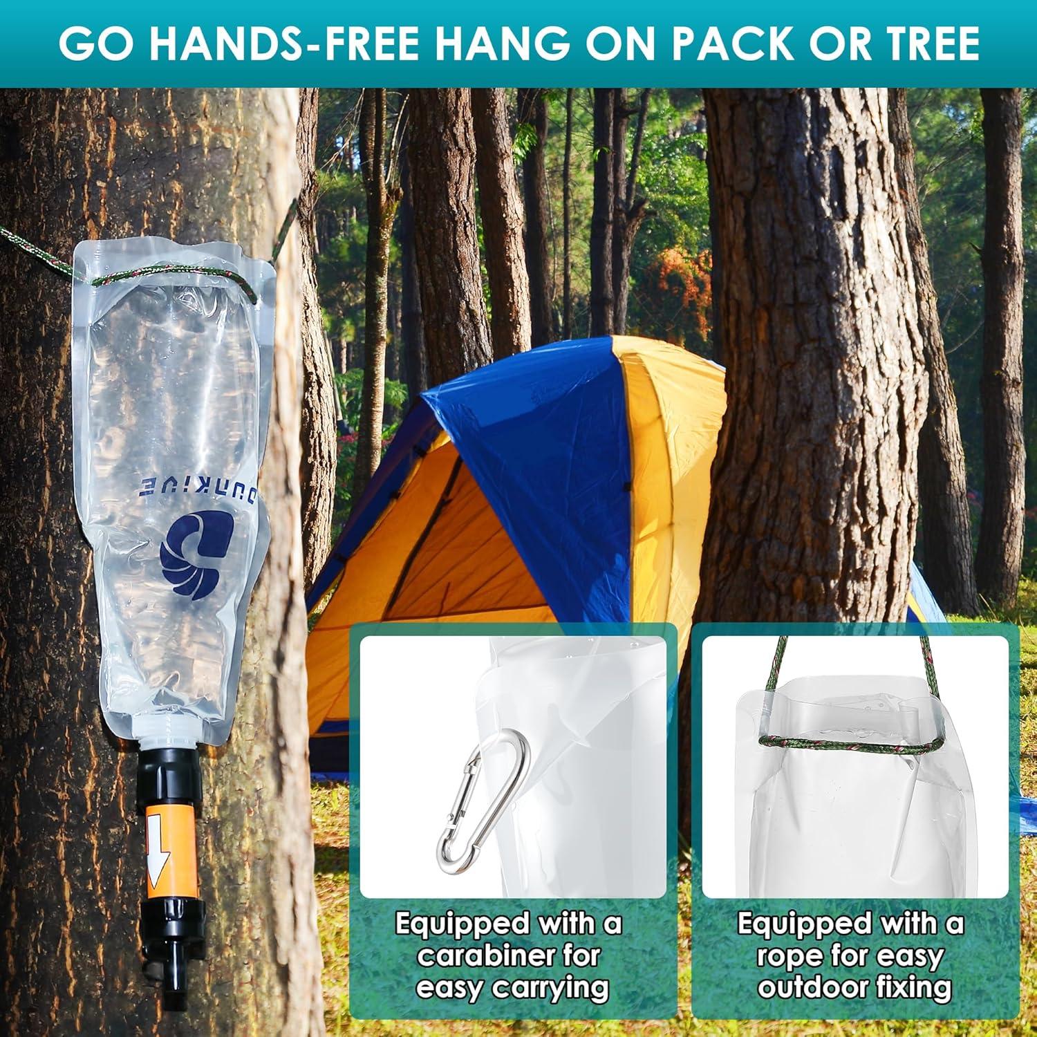 Botellas de Agua Plegables Dunkive 1L - 4 Unidades Reutilizables