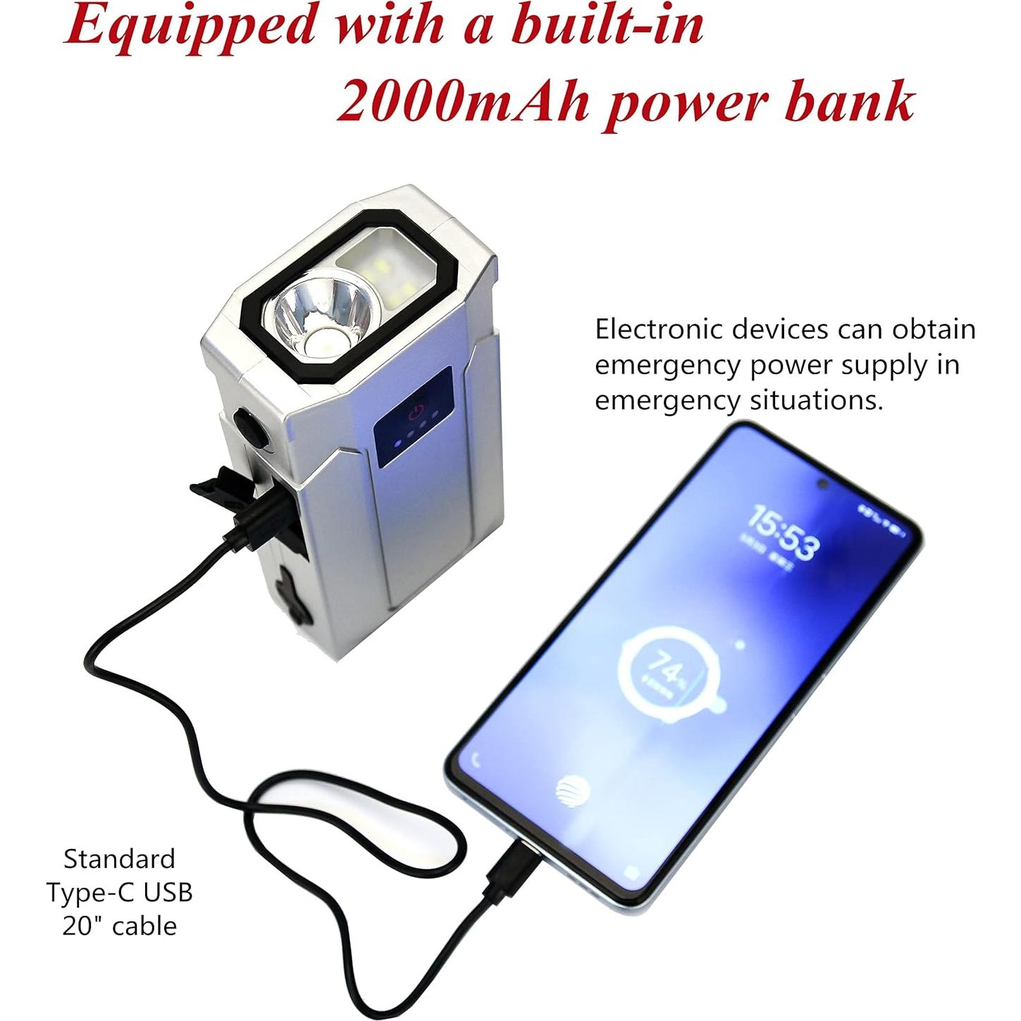 Mini Bomba de Agua de Emergencia NNOOAADIO 1000ml/min con Filtro