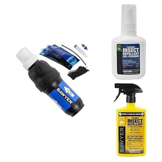 Paquete Sawyer Squeeze Filtro de Agua + Repelentes Insectos
