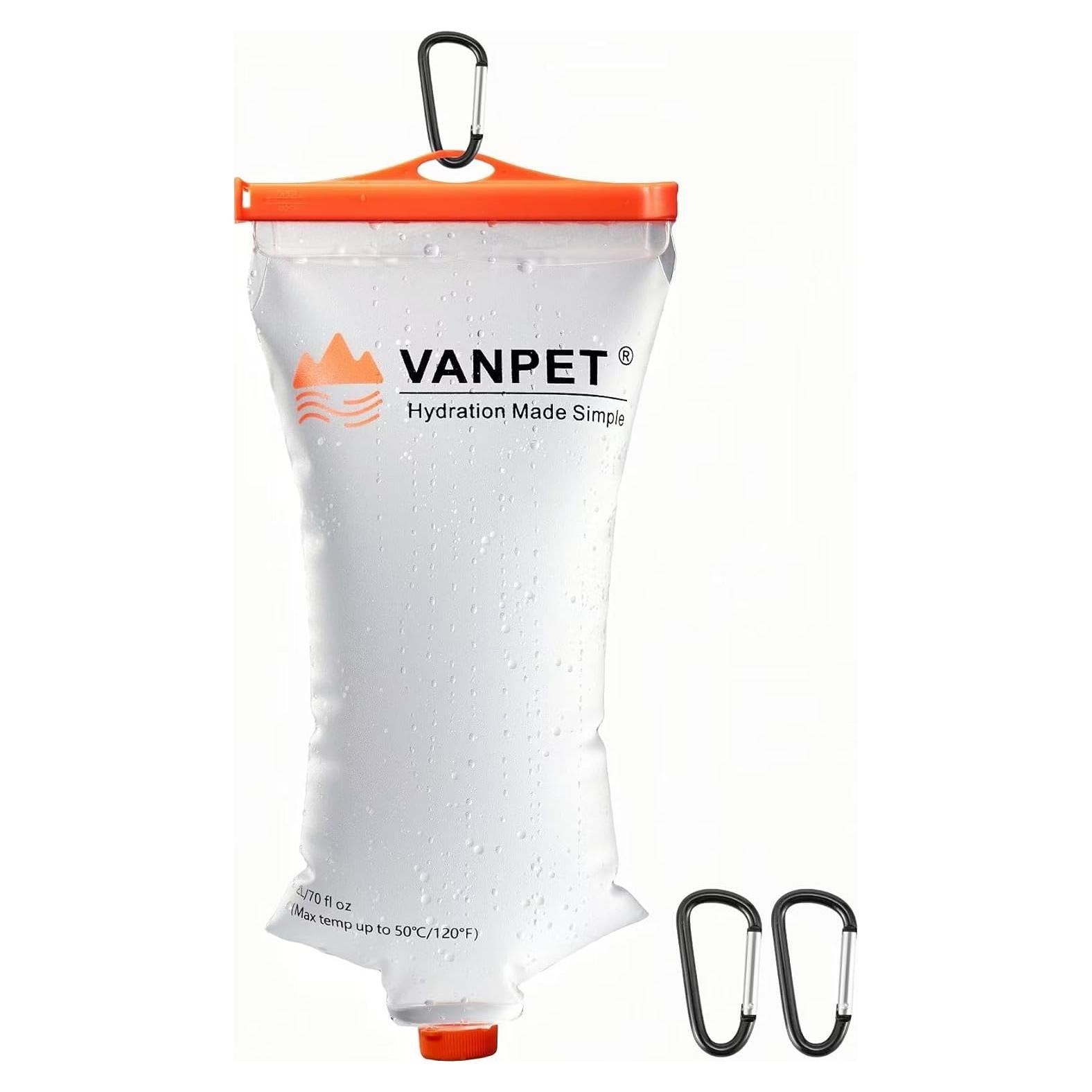 Bolsa de Agua 2L VANPET TPU Plegable para Camping y Senderismo