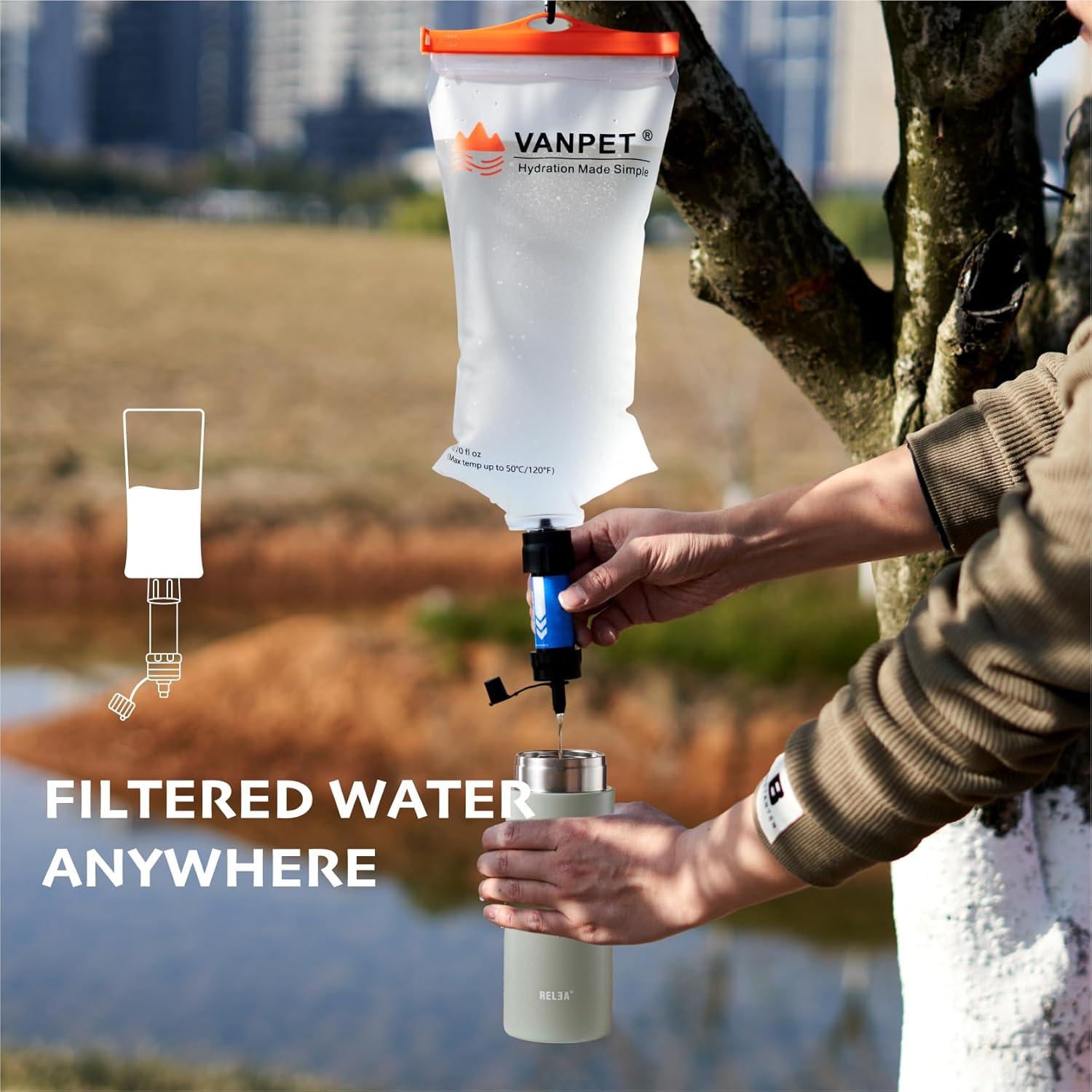 Bolsa de Agua 2L VANPET TPU Plegable para Camping y Senderismo