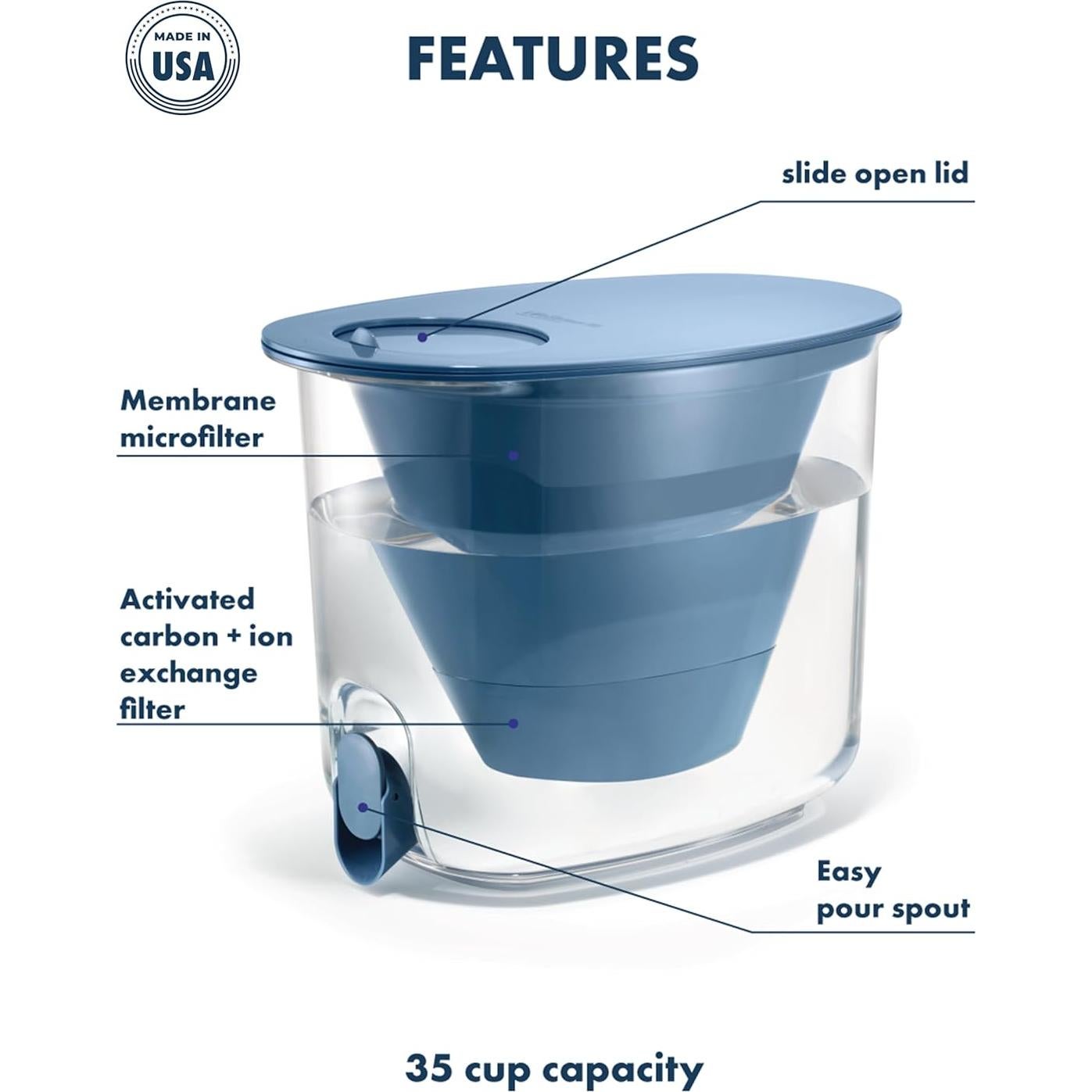 Dispensador de Filtro de Agua LifeStraw Home 35 Tazas Blanco