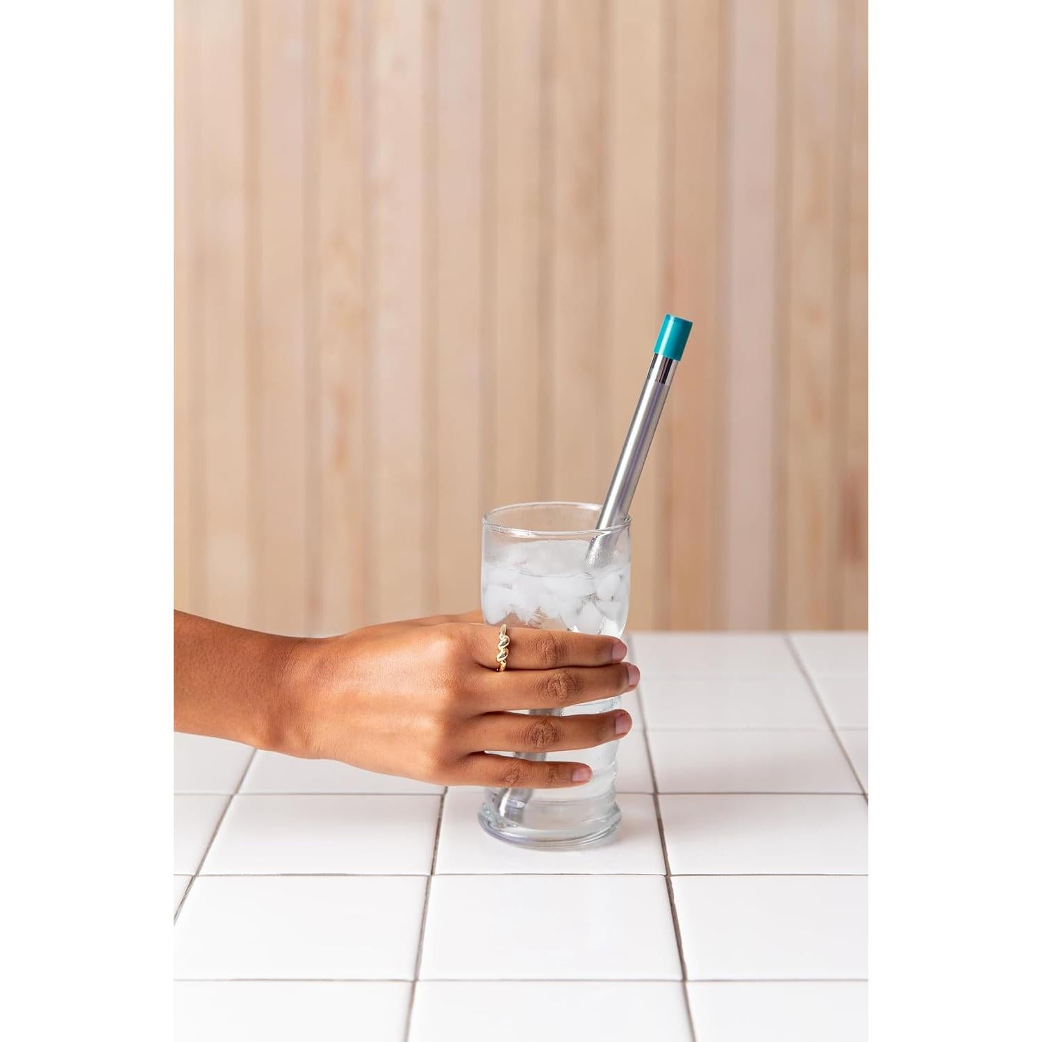 Popote de Filtración de Agua LifeStraw - Acero Inoxidable, 3 Piezas