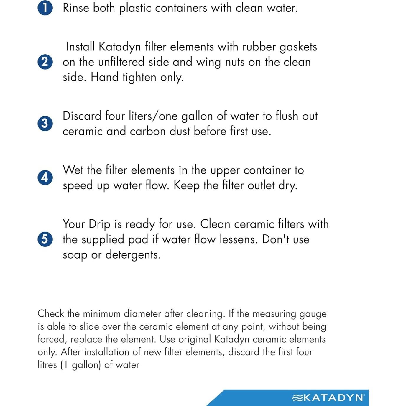 Filtro de Agua Cerámico Katadyn TRK Drip 0.2 Micrones 150,000L