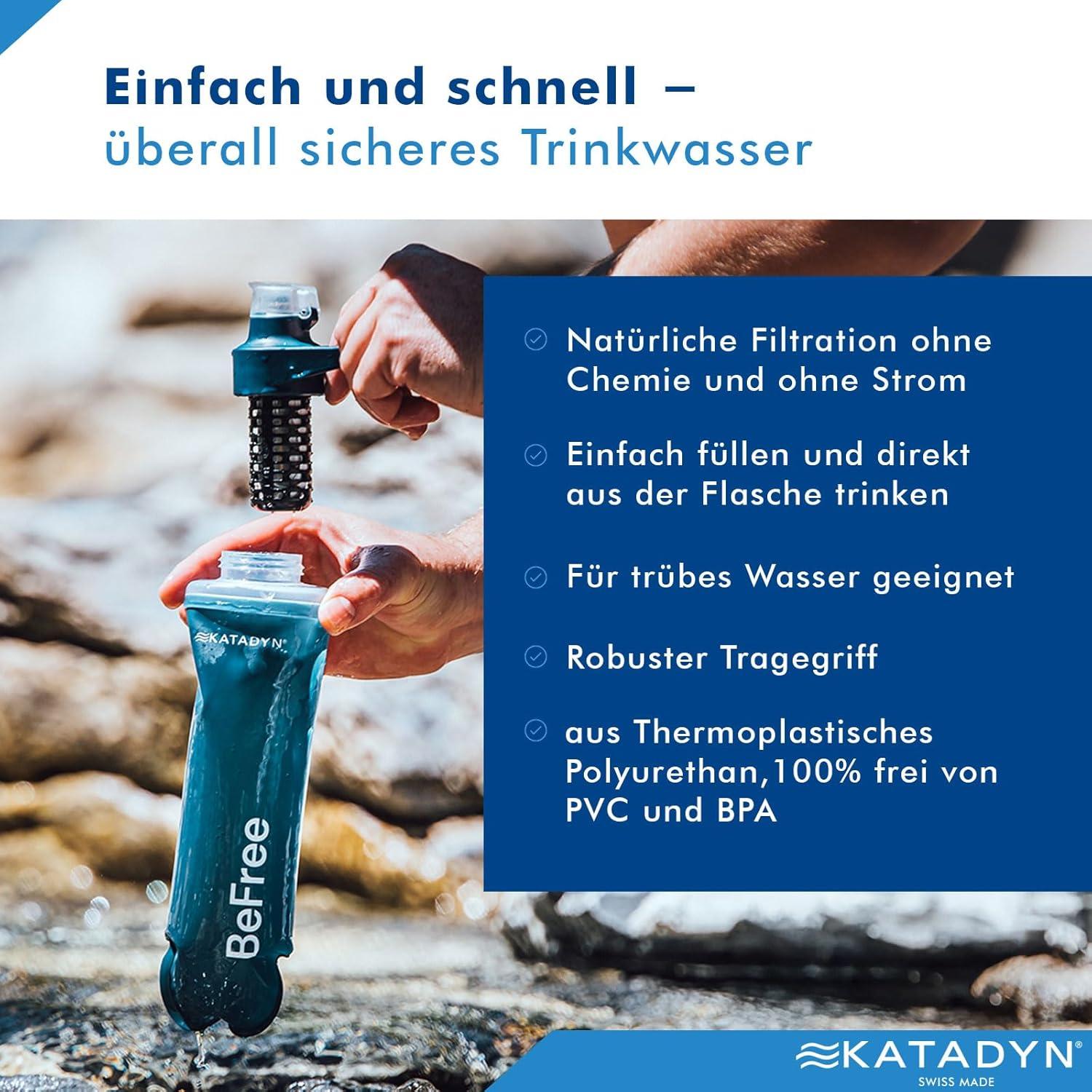 Microfiltro de Agua Katadyn BeFree AC 0.5L - Azul Pizarra