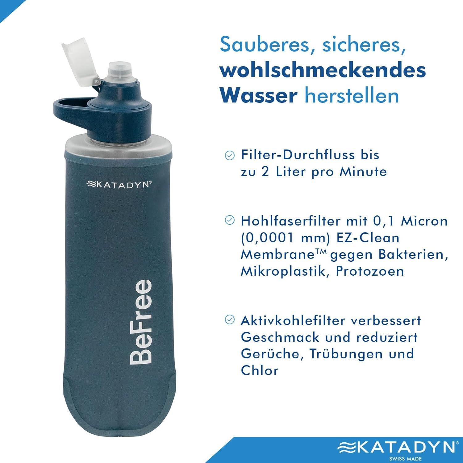 Microfiltro de Agua Katadyn BeFree AC 0.5L - Azul Pizarra
