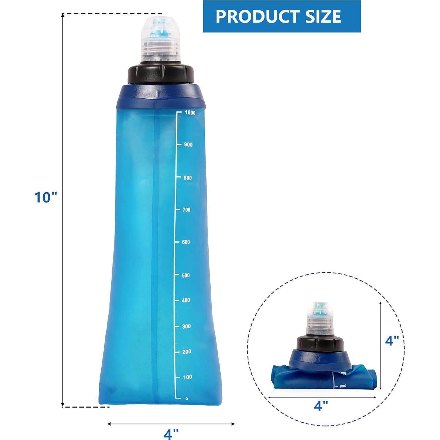 Filtro de Agua Portátil SISKEYCOOC 1L Plegable para Senderismo