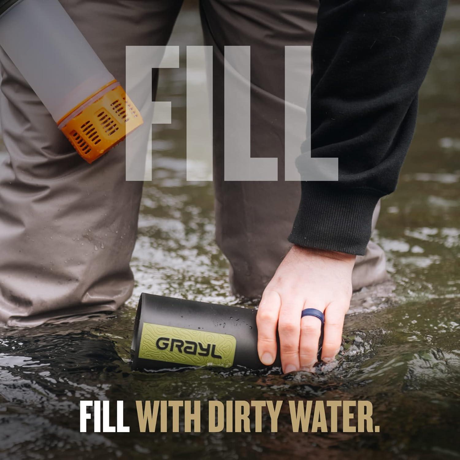 Cartucho de Filtro GRAYL GeoPress 710 ml Naranja Alta Visibilidad