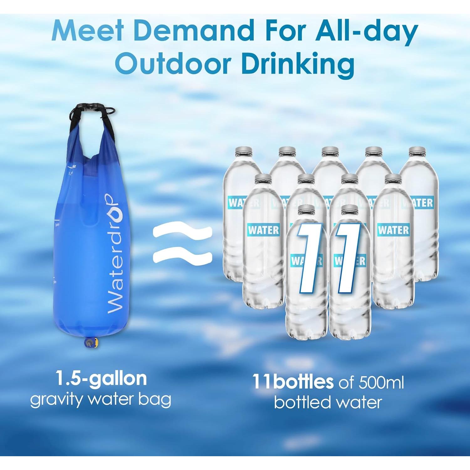 Filtro de Agua Gravity Waterdrop 5.7L, Purificador 5 Etapas