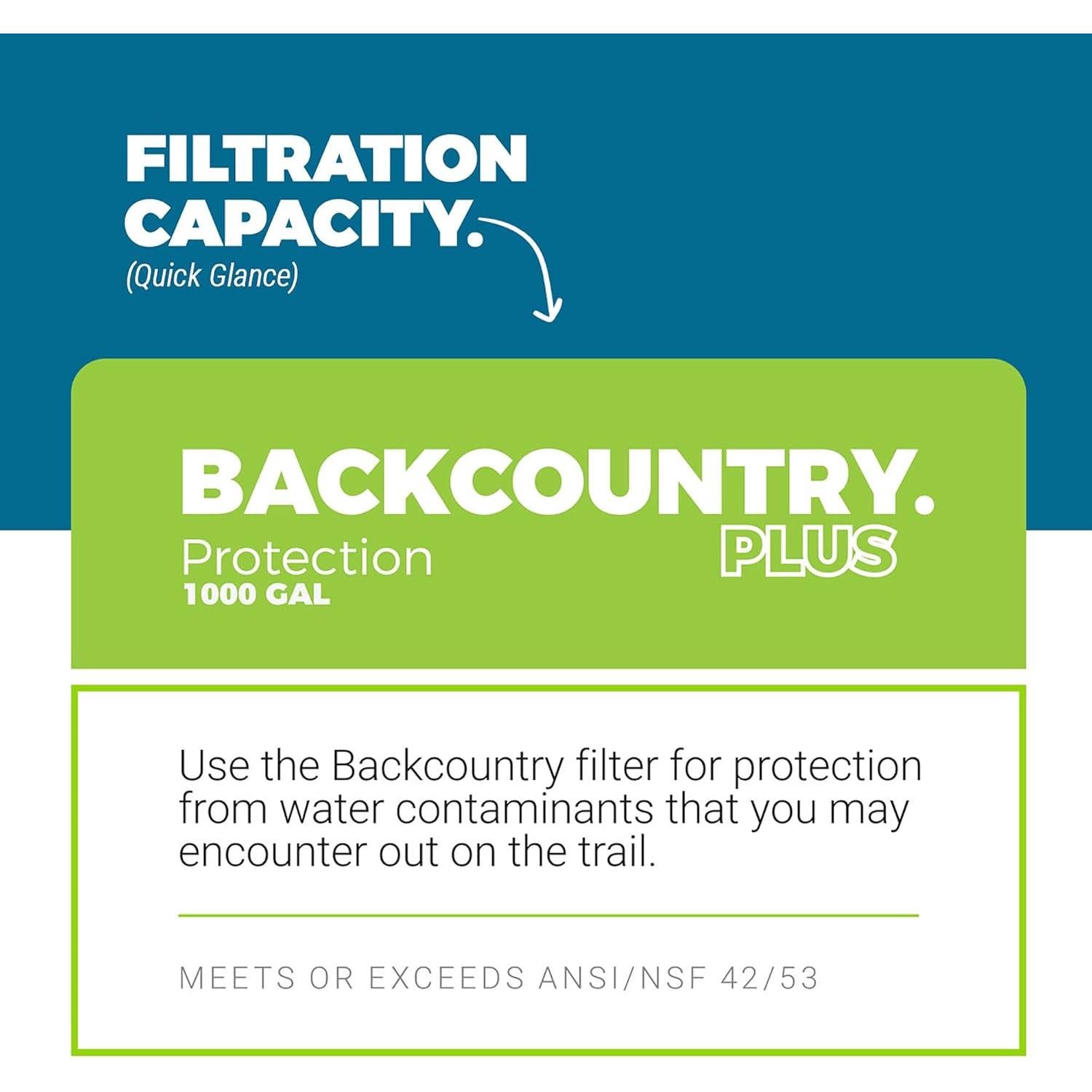 Filtro de Agua Portátil Aquamira Frontier Max 500 ml/min