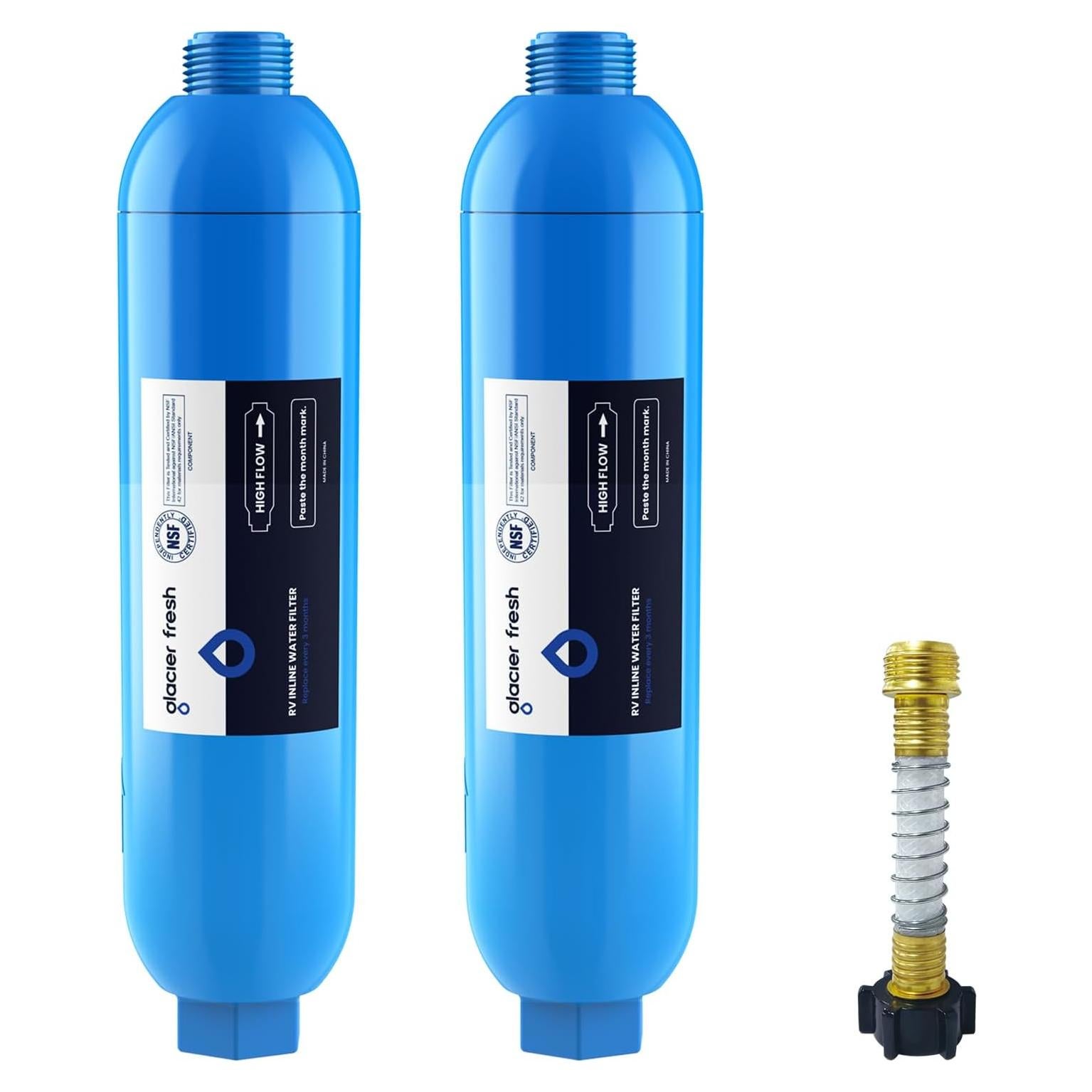 Filtro de Agua GLACIER FRESH RV - Paquete de 2, Elimina Cloro y Olores