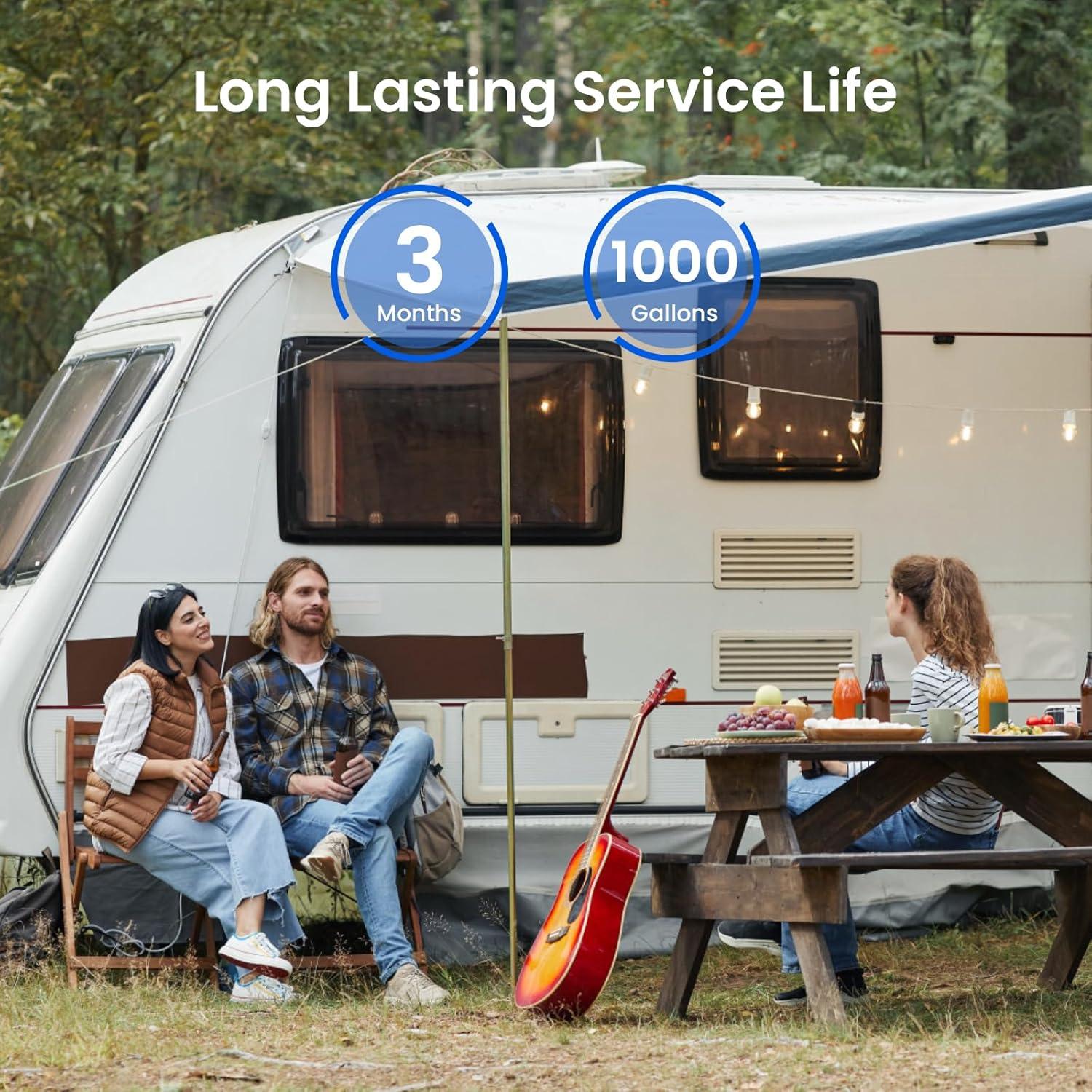 Filtro de Agua GLACIER FRESH RV - Paquete de 2, Elimina Cloro y Olores