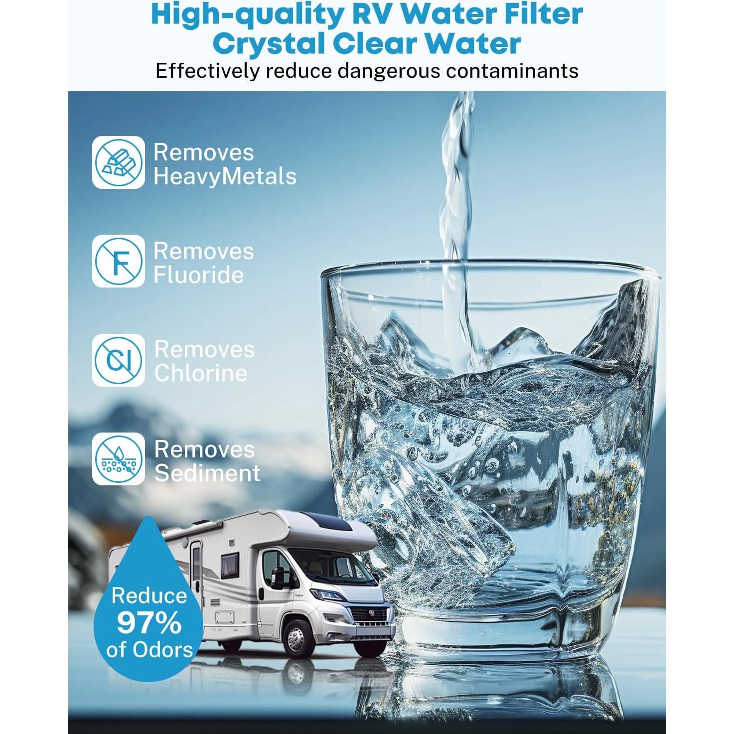 Filtro de Agua Inline Kohree 2 Unidades NSF, Reduce Cloro y Olores