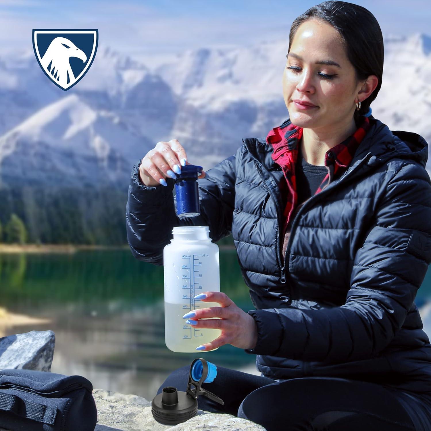 Botella de Filtro de Agua Survivor Filter 1L - Camping y Senderismo