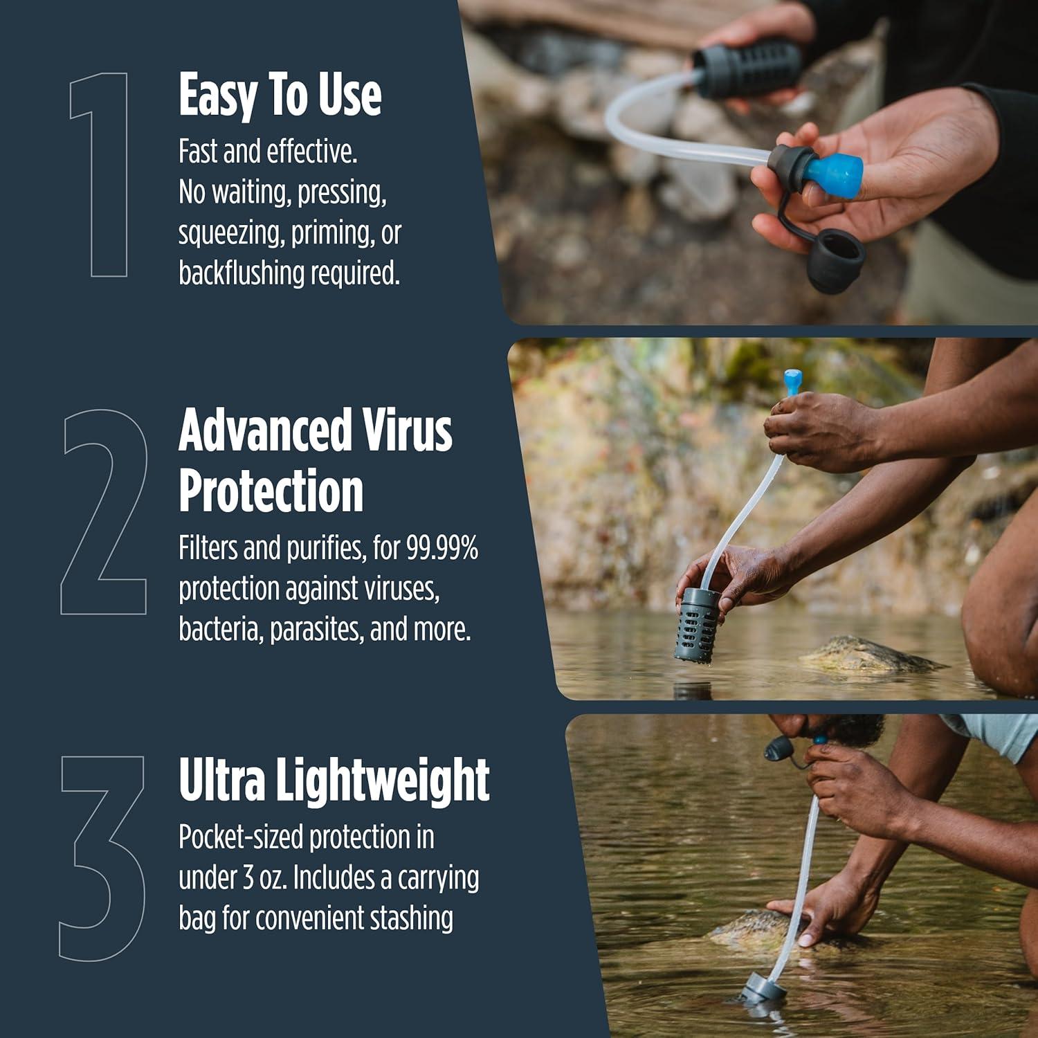 Purificador de Agua Portátil RAPIDPURE 0160-0105 Ultraligero